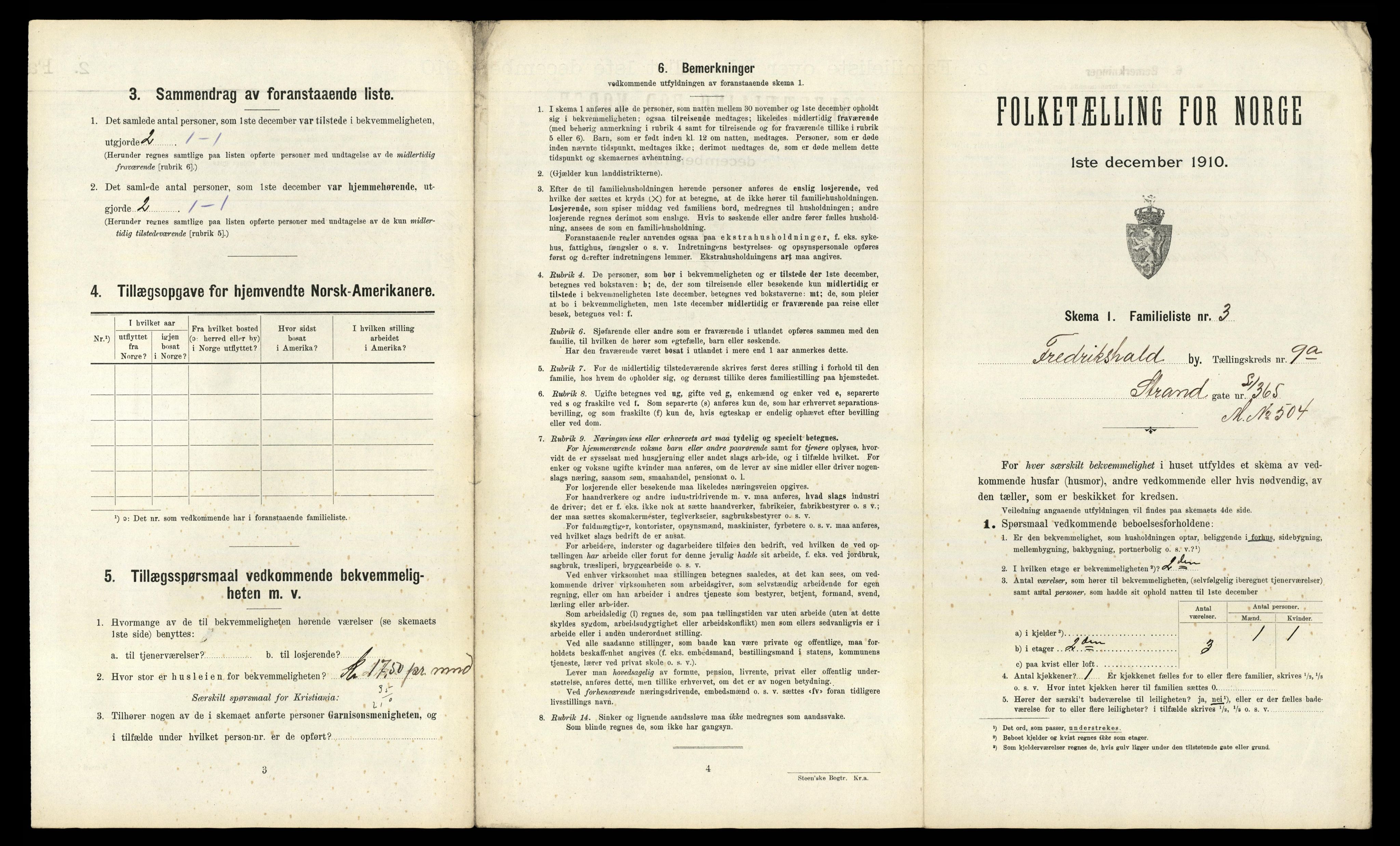 RA, 1910 census for Fredrikshald, 1910, p. 2772