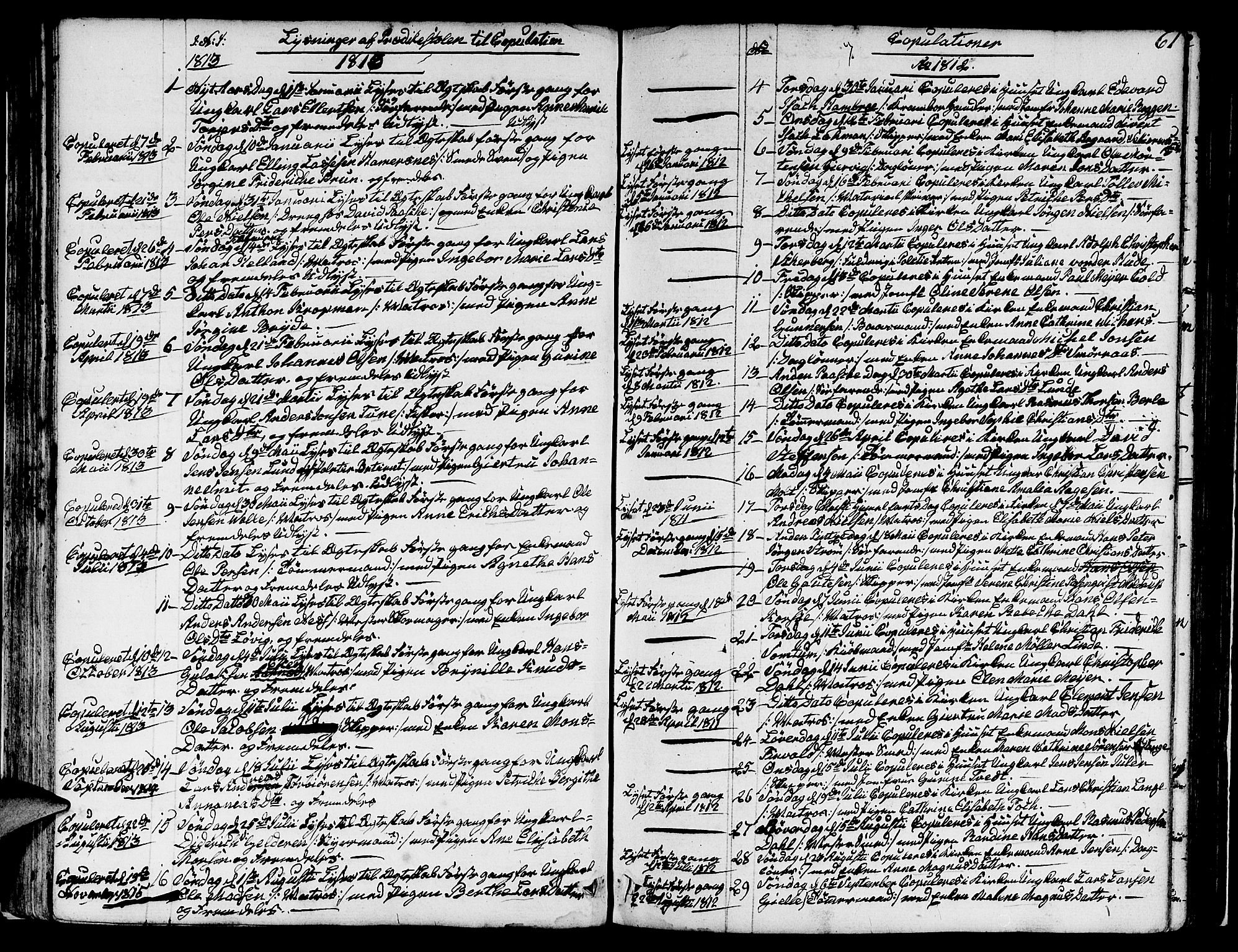 Nykirken Sokneprestembete, SAB/A-77101/H/Hab: Parish register (copy) no. A 2, 1782-1847, p. 61