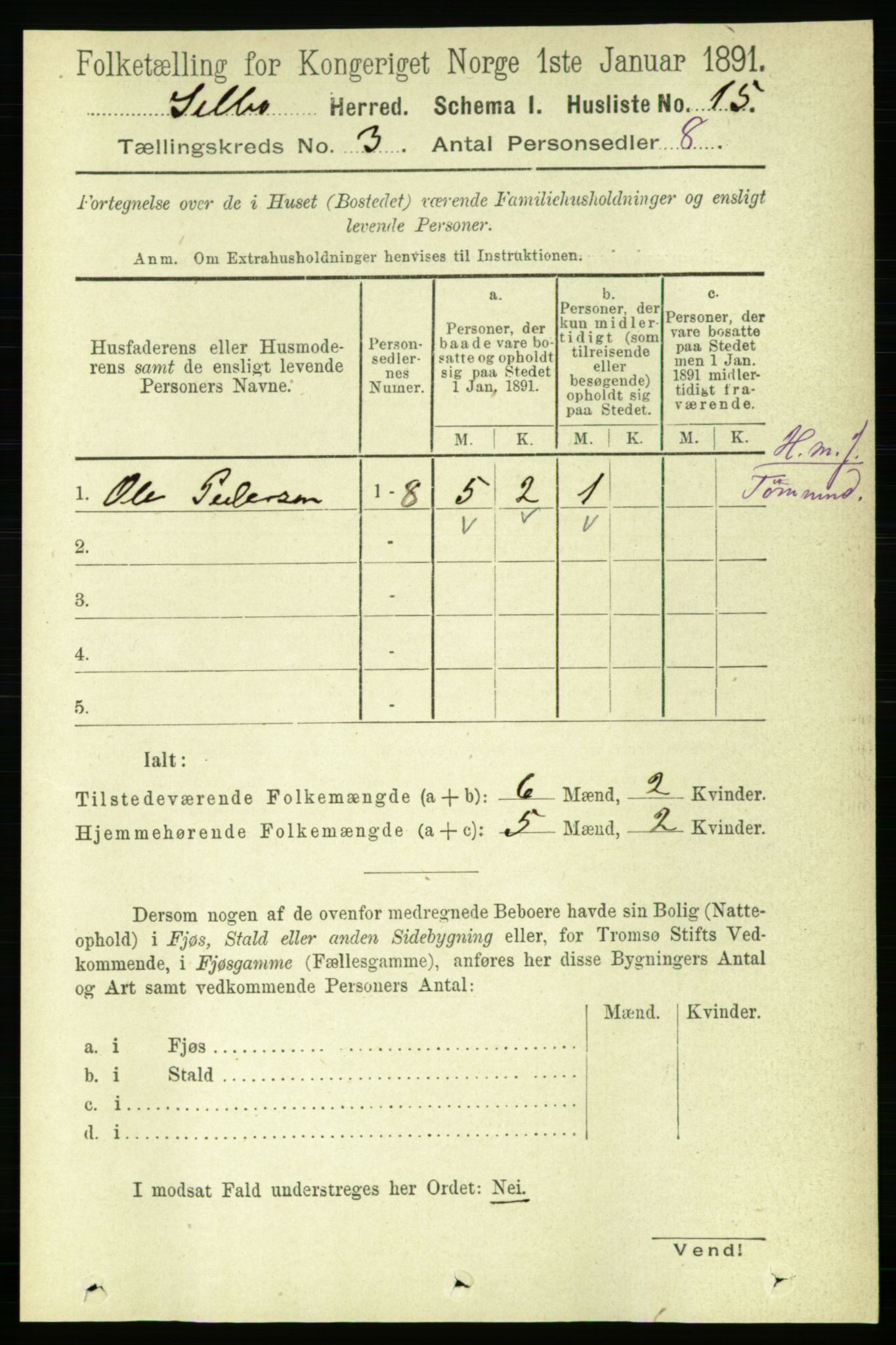 RA, 1891 census for 1664 Selbu, 1891, p. 590