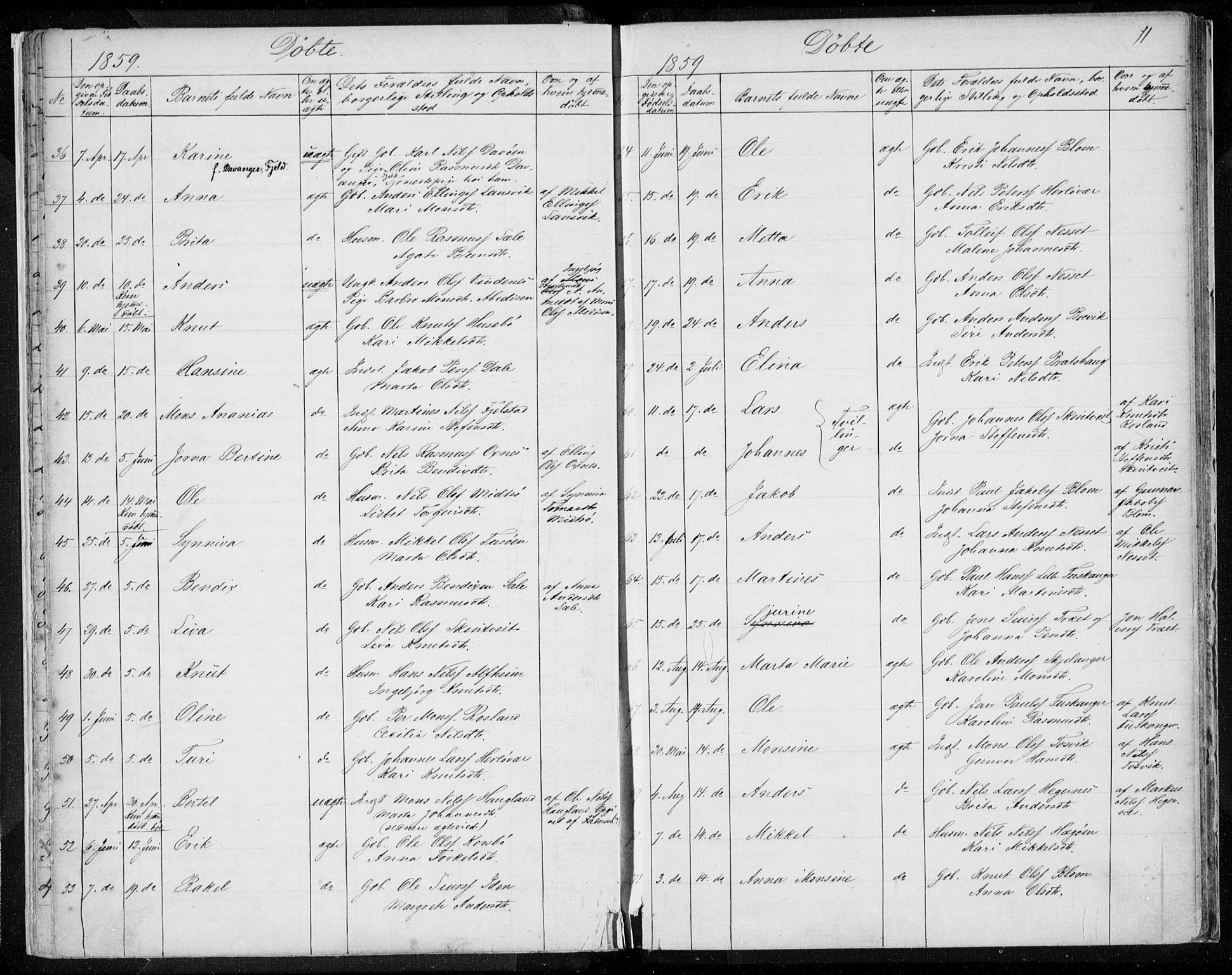 Herdla Sokneprestembete, AV/SAB-A-75701/H/Haa: Parish register (official) no. A 1, 1855-1869, p. 11