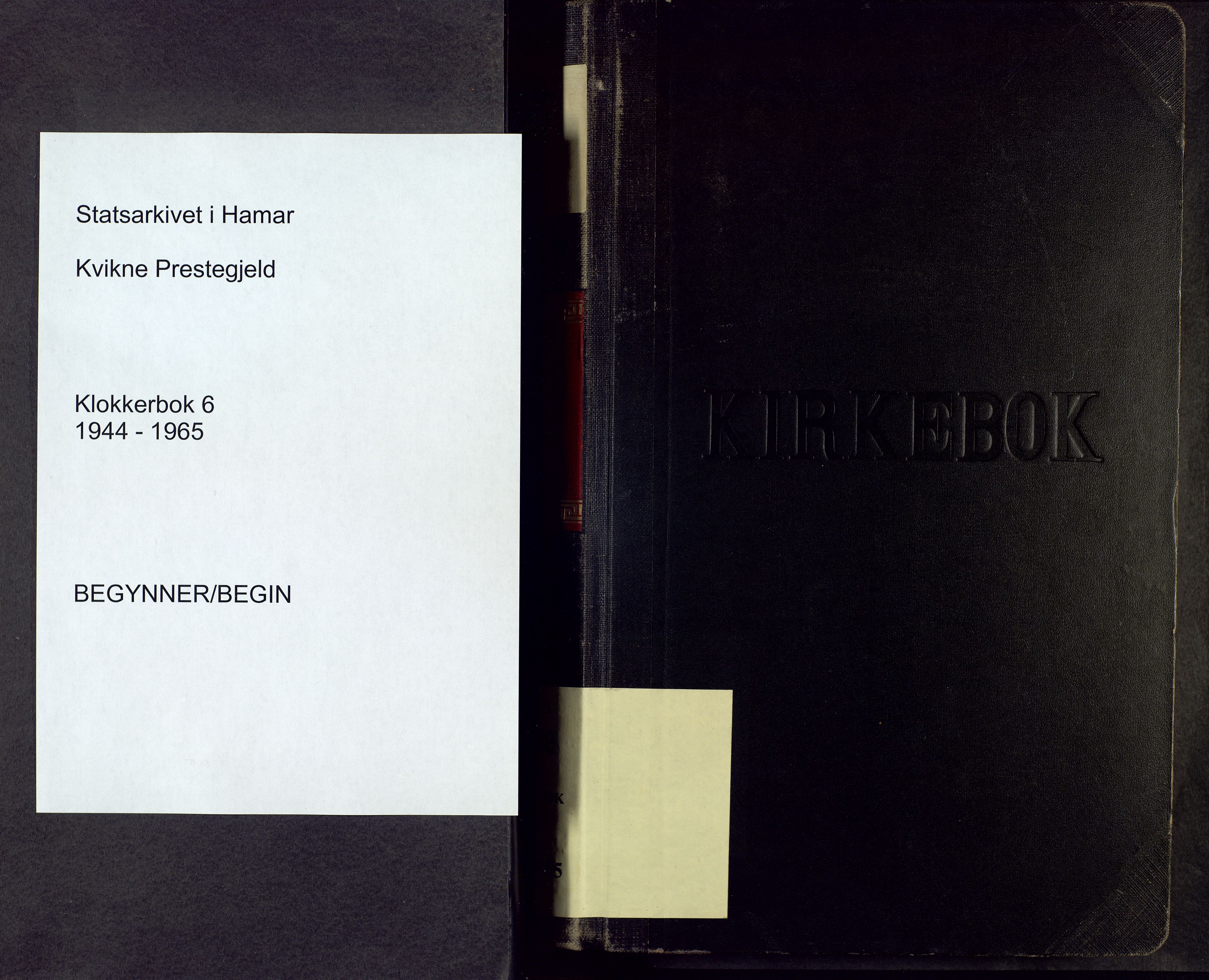 Kvikne prestekontor, SAH/PREST-064/H/Ha/Hab/L0006: Parish register (copy) no. 6, 1944-1965
