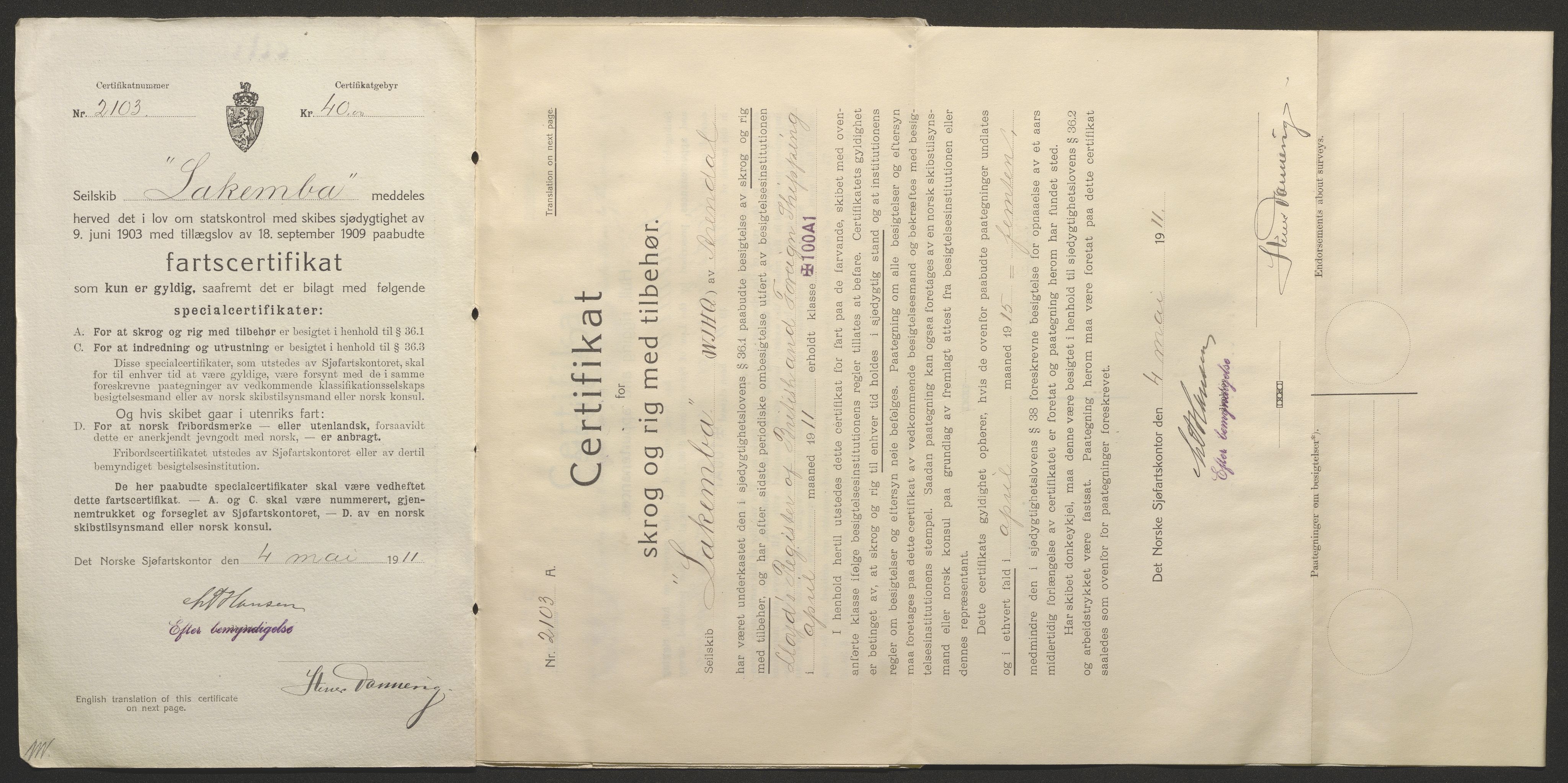 Sjøfartsdirektoratet med forløpere, skipsmapper slettede skip, AV/RA-S-4998/F/Fa/L0638: --, 1866-1933, p. 9