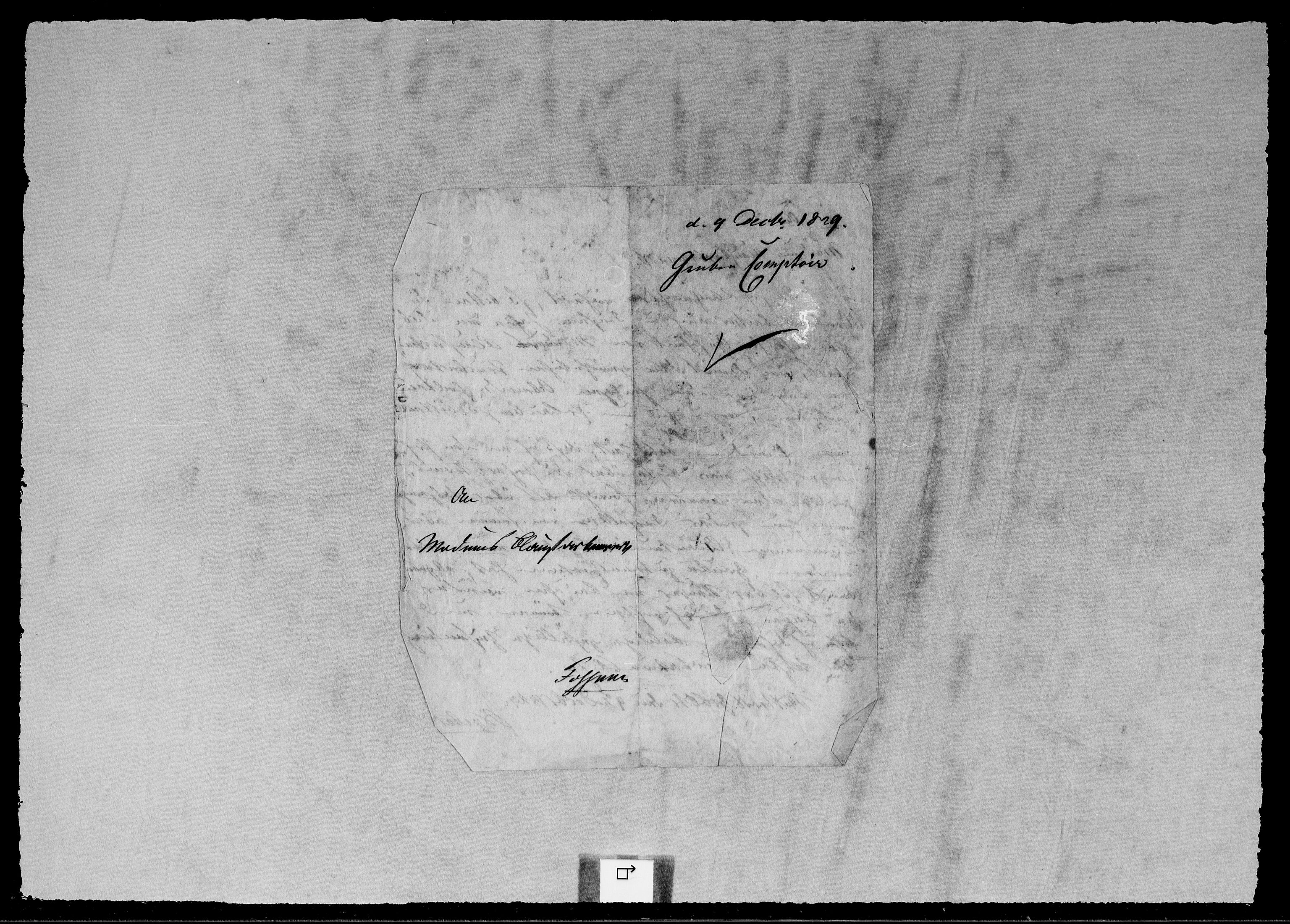 Modums Blaafarveværk, RA/PA-0157/G/Gb/L0103/0001: -- / Innkomne brev A - L, 1829-1830, p. 2