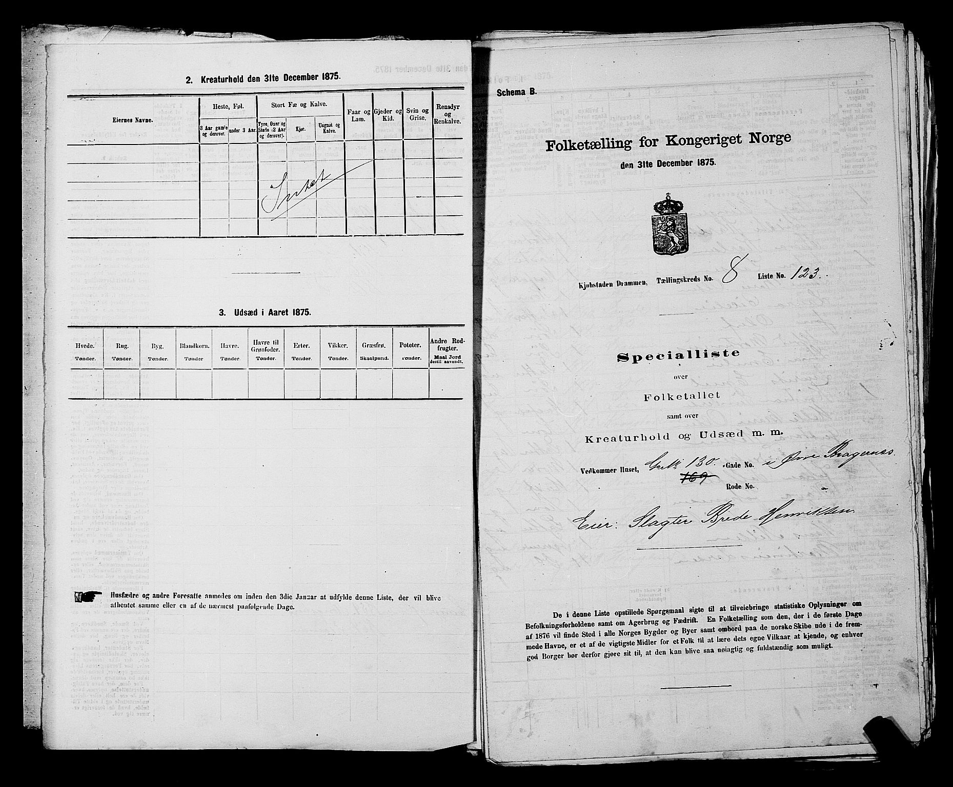 SAKO, 1875 census for 0602 Drammen, 1875, p. 674