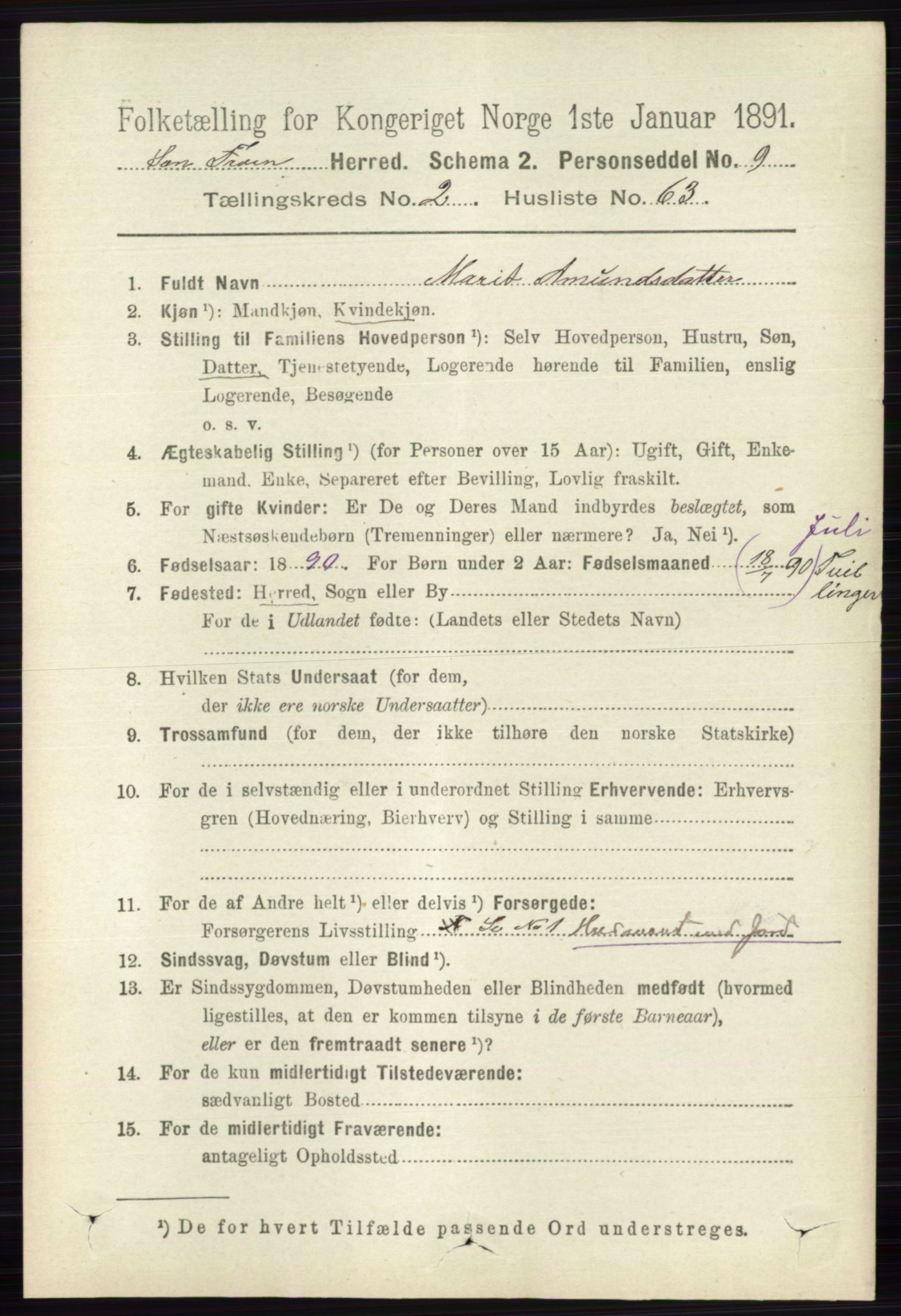 RA, 1891 census for 0519 Sør-Fron, 1891, p. 903