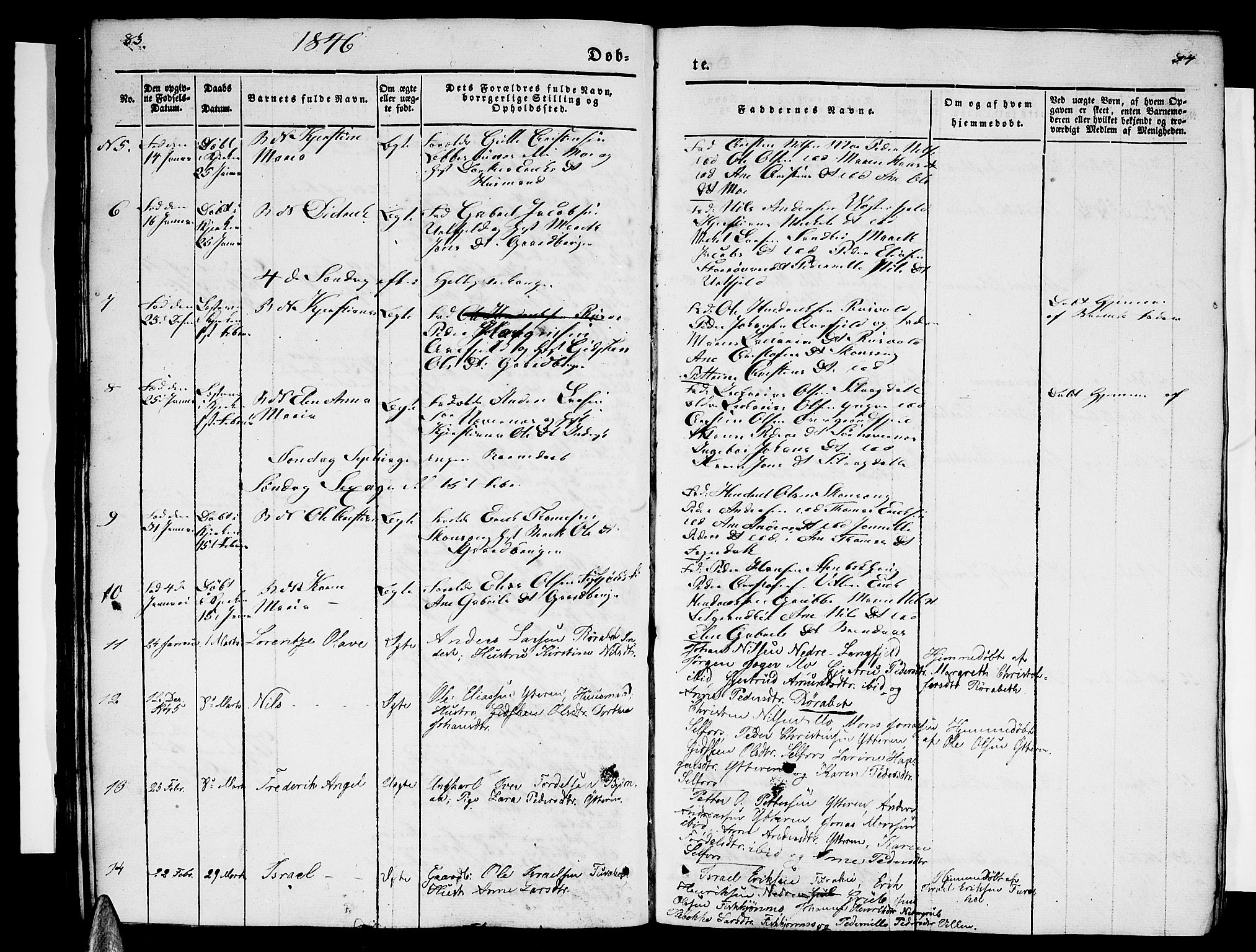 Ministerialprotokoller, klokkerbøker og fødselsregistre - Nordland, SAT/A-1459/827/L0413: Parish register (copy) no. 827C02, 1842-1852, p. 83-84