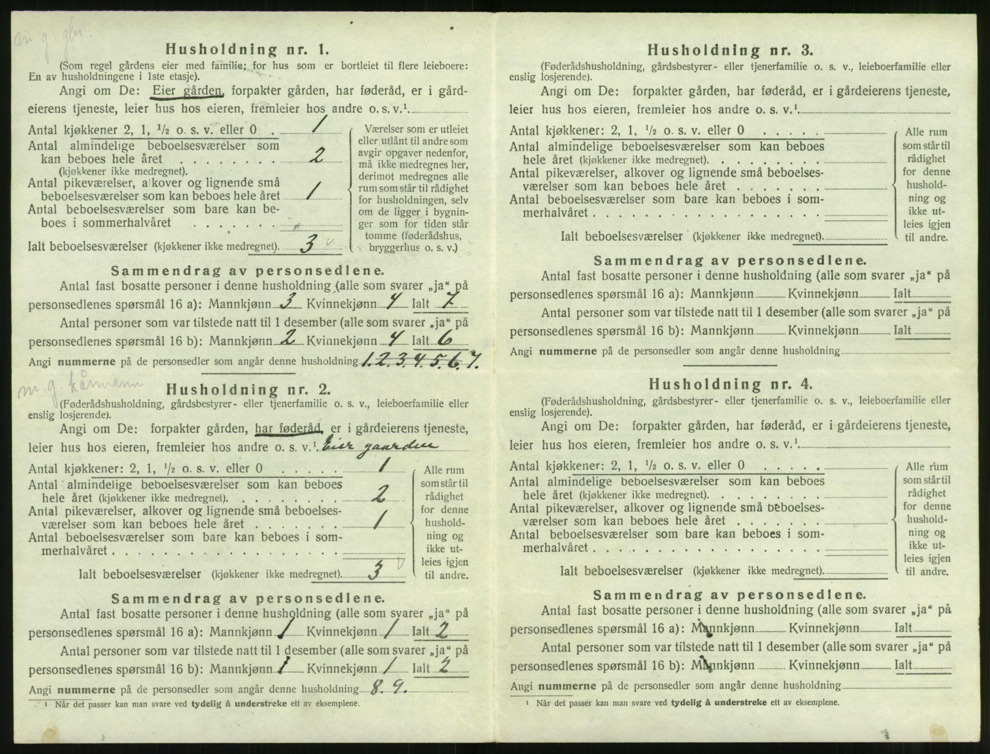 SAT, 1920 census for Ulstein, 1920, p. 89