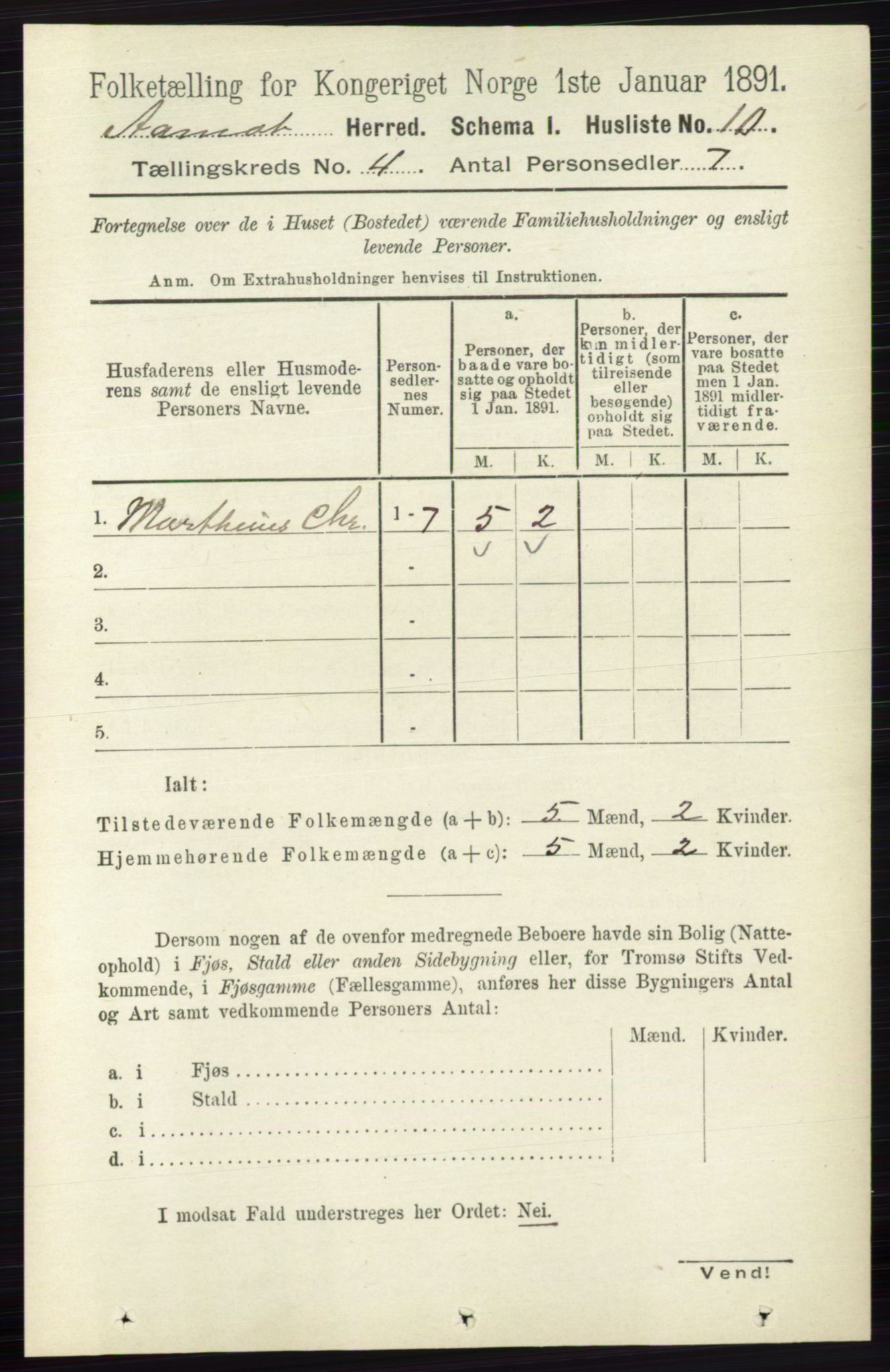 RA, 1891 census for 0429 Åmot, 1891, p. 2110