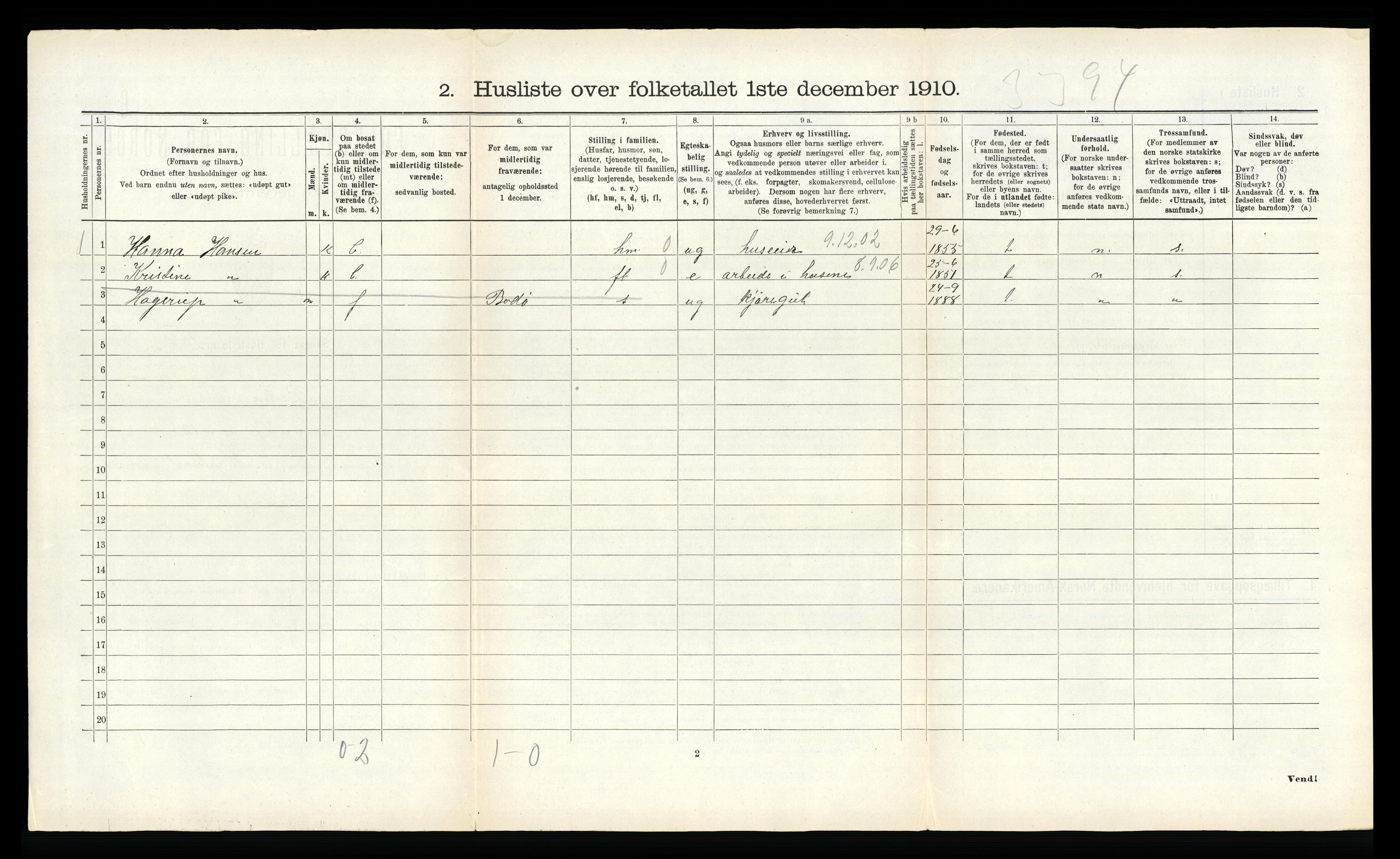 RA, 1910 census for Bodin, 1910, p. 1352