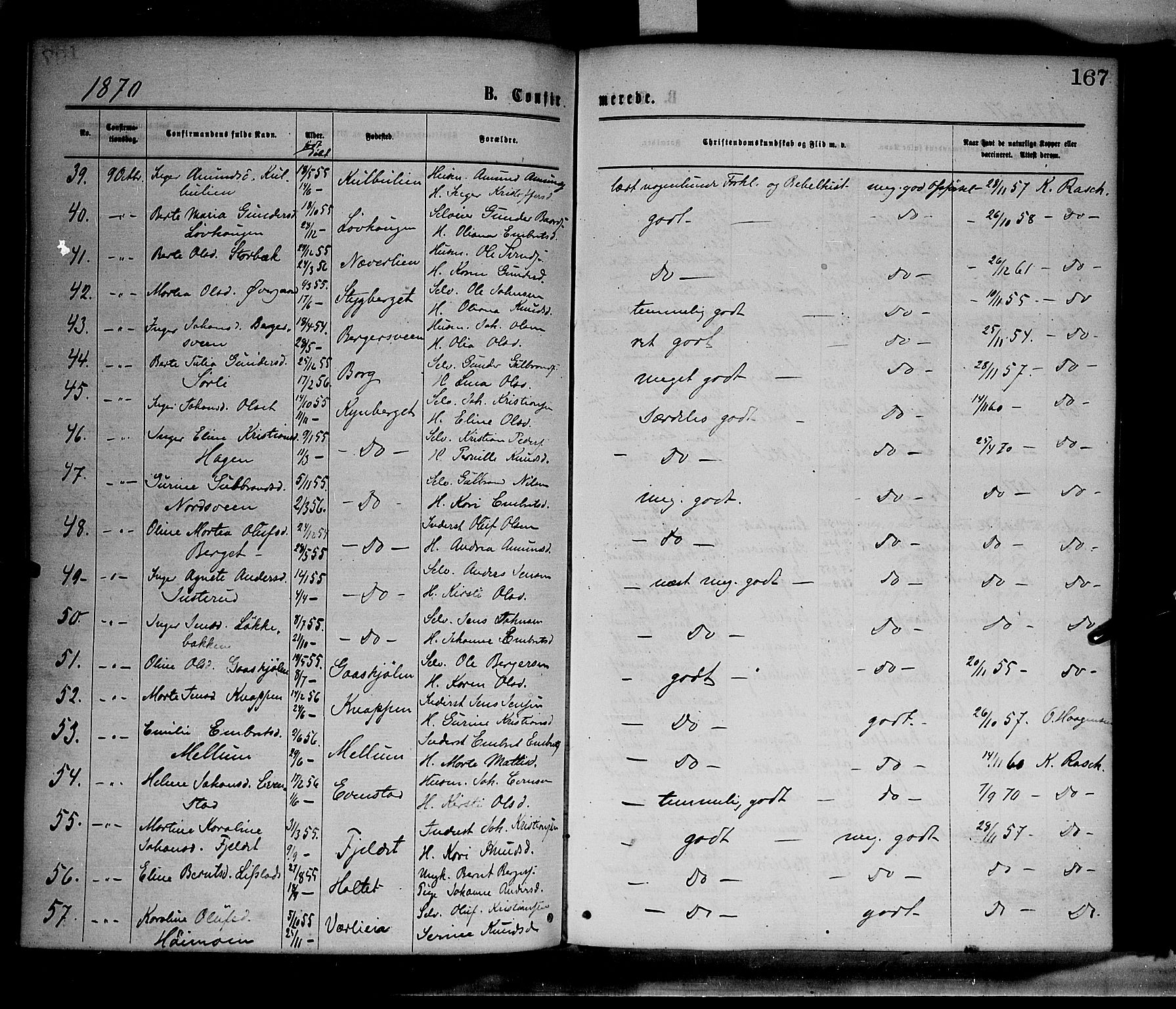 Elverum prestekontor, AV/SAH-PREST-044/H/Ha/Haa/L0011: Parish register (official) no. 11, 1869-1879, p. 167