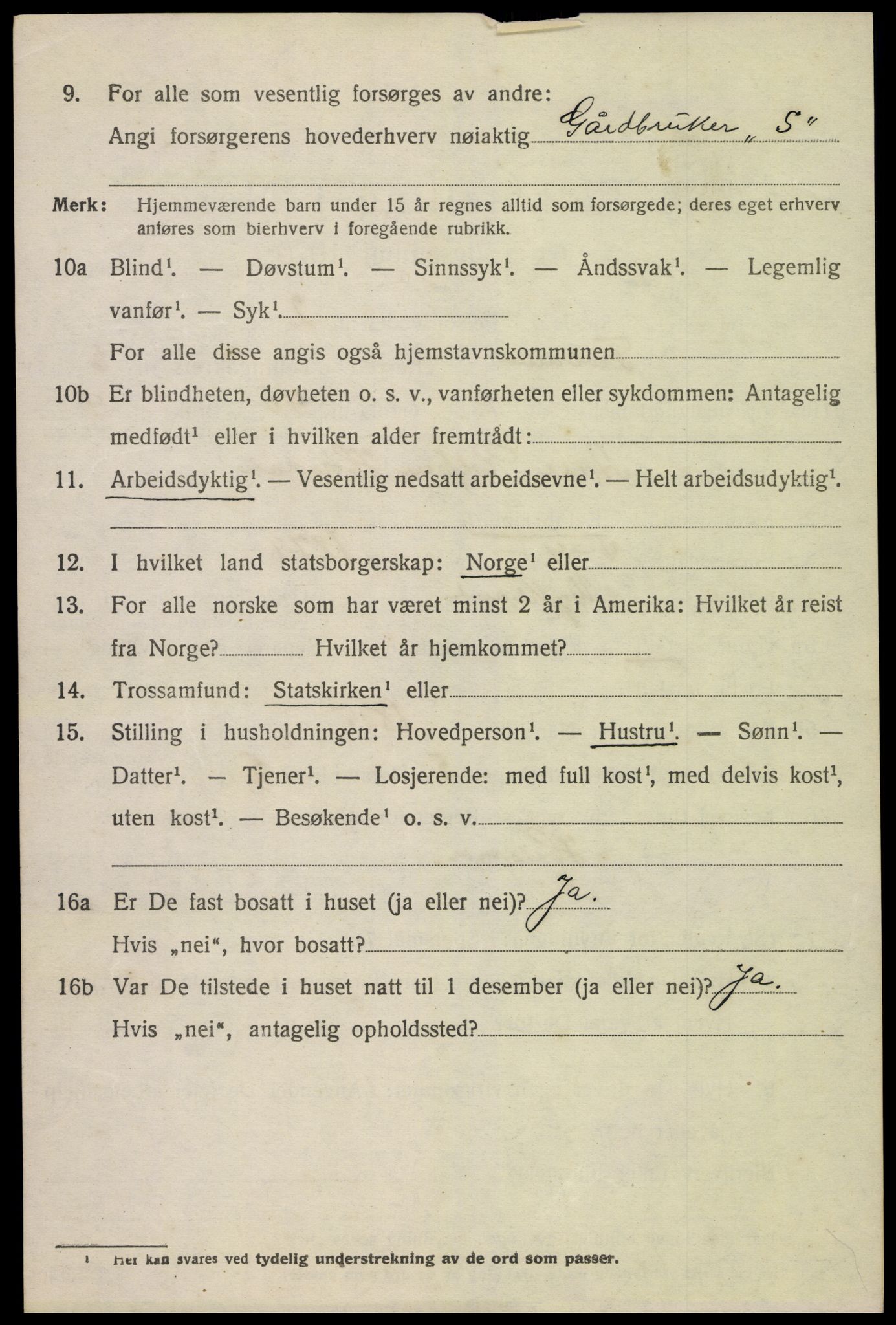 SAK, 1920 census for Froland, 1920, p. 4040