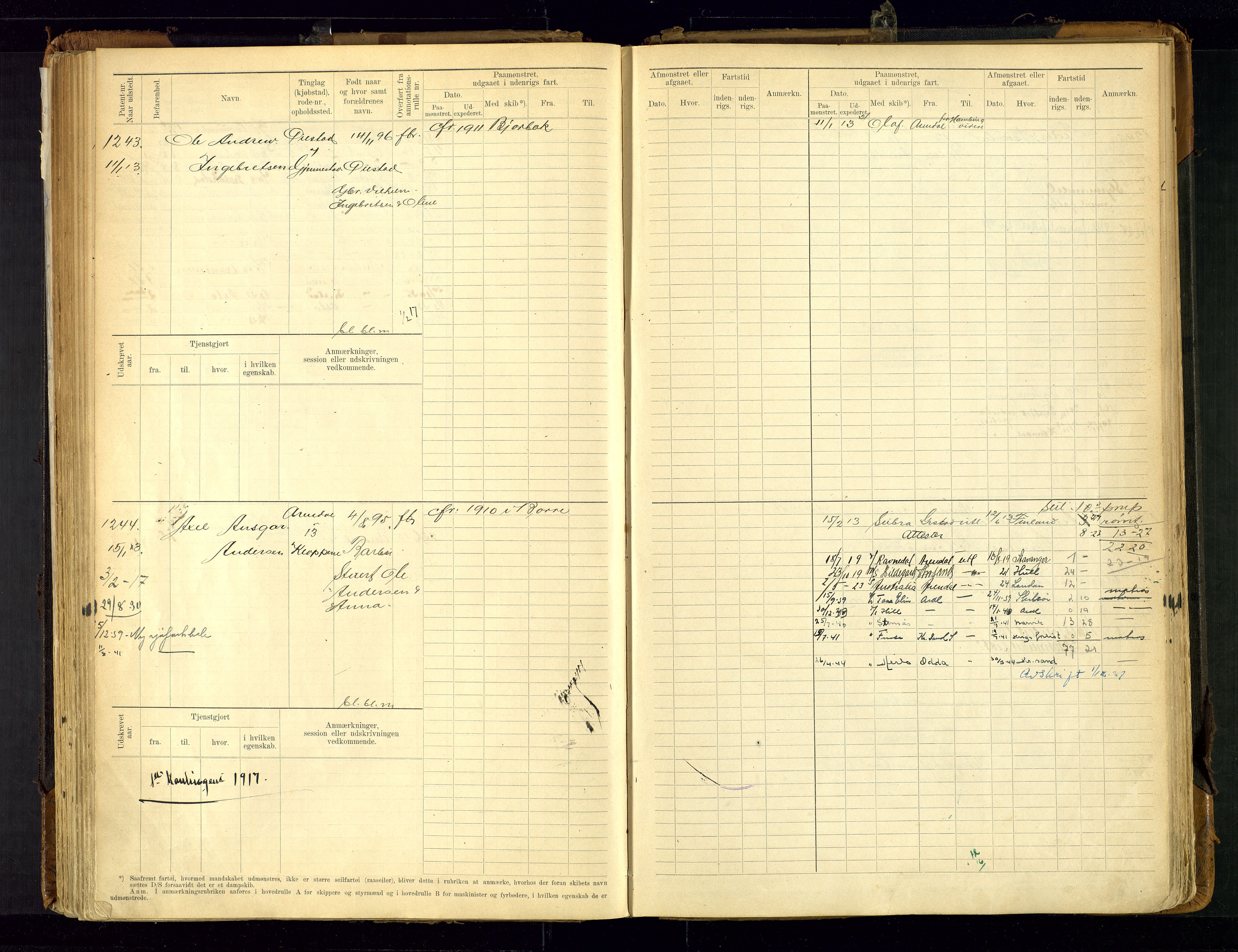 Arendal mønstringskrets, SAK/2031-0012/F/Fb/L0021: Hovedrulle A nr 969-1465, S-19, 1910-1914, p. 142