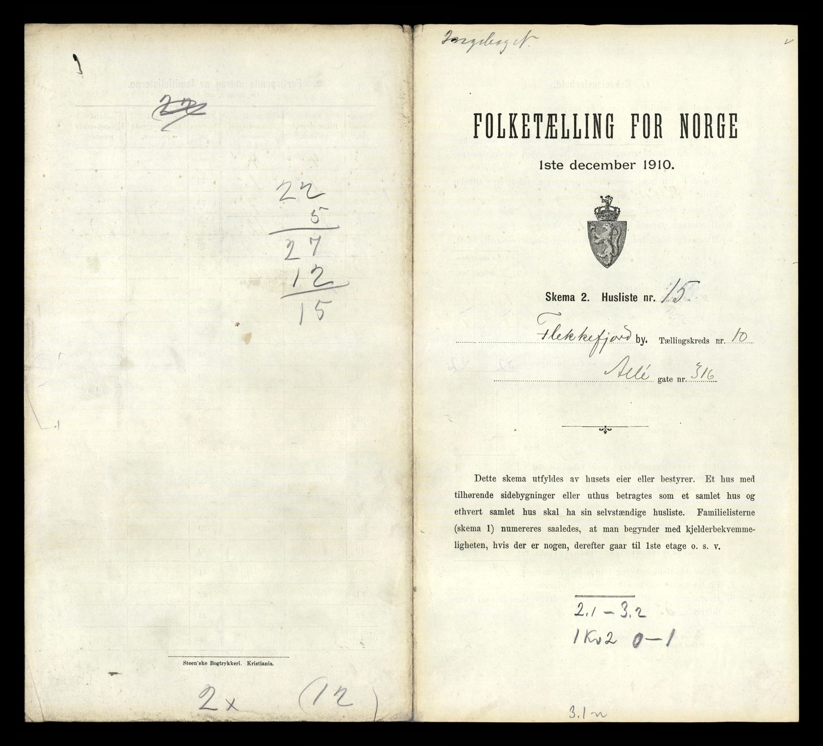 RA, 1910 census for Flekkefjord, 1910, p. 956