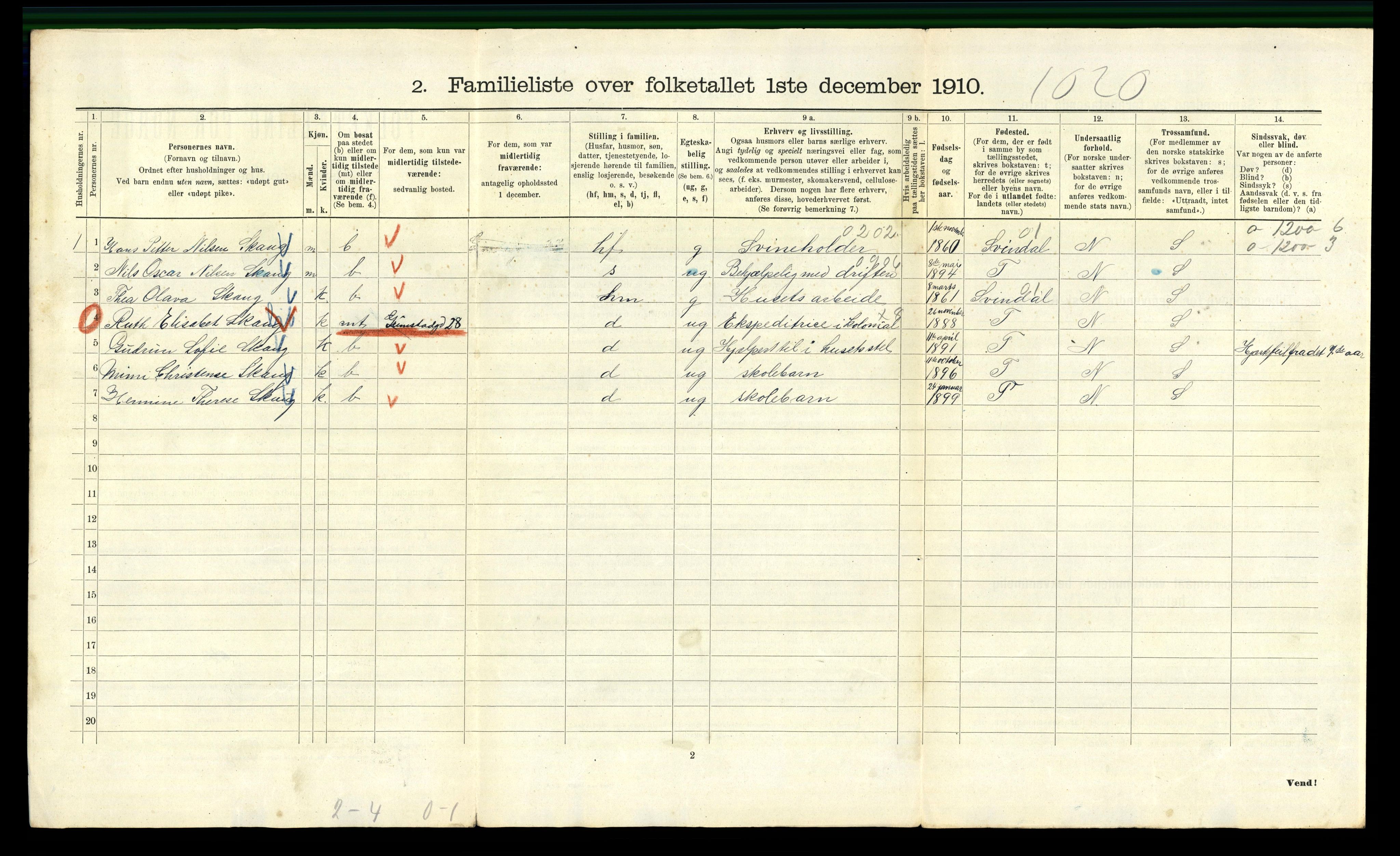 RA, 1910 census for Kristiania, 1910, p. 100274