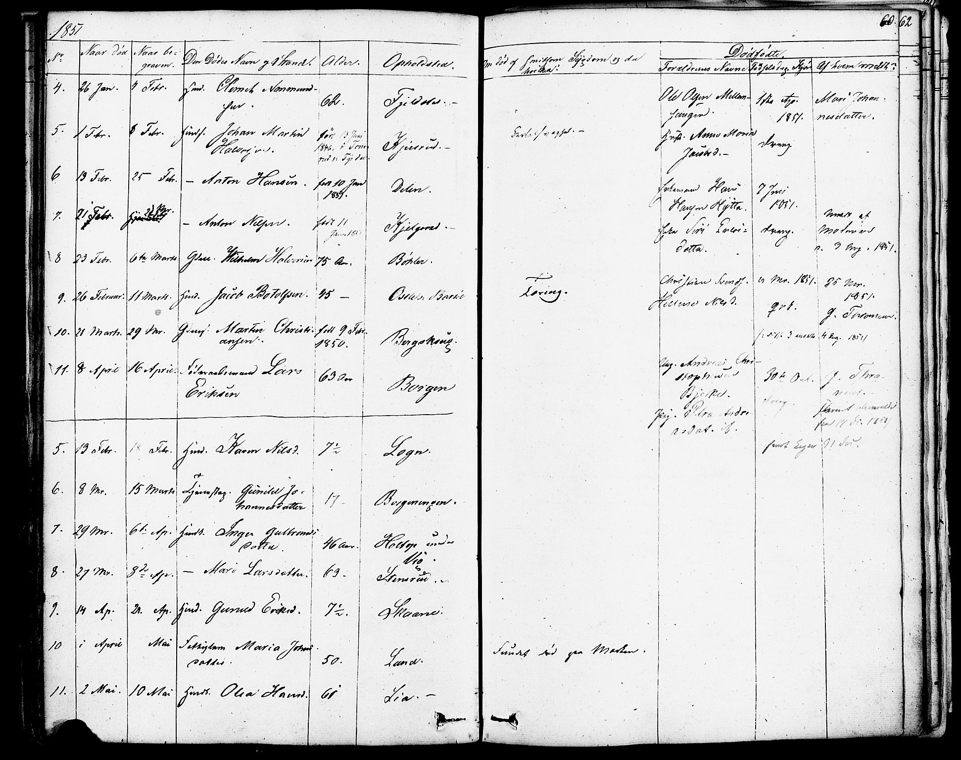 Enebakk prestekontor Kirkebøker, AV/SAO-A-10171c/F/Fa/L0013: Parish register (official) no. I 13, 1832-1882, p. 60