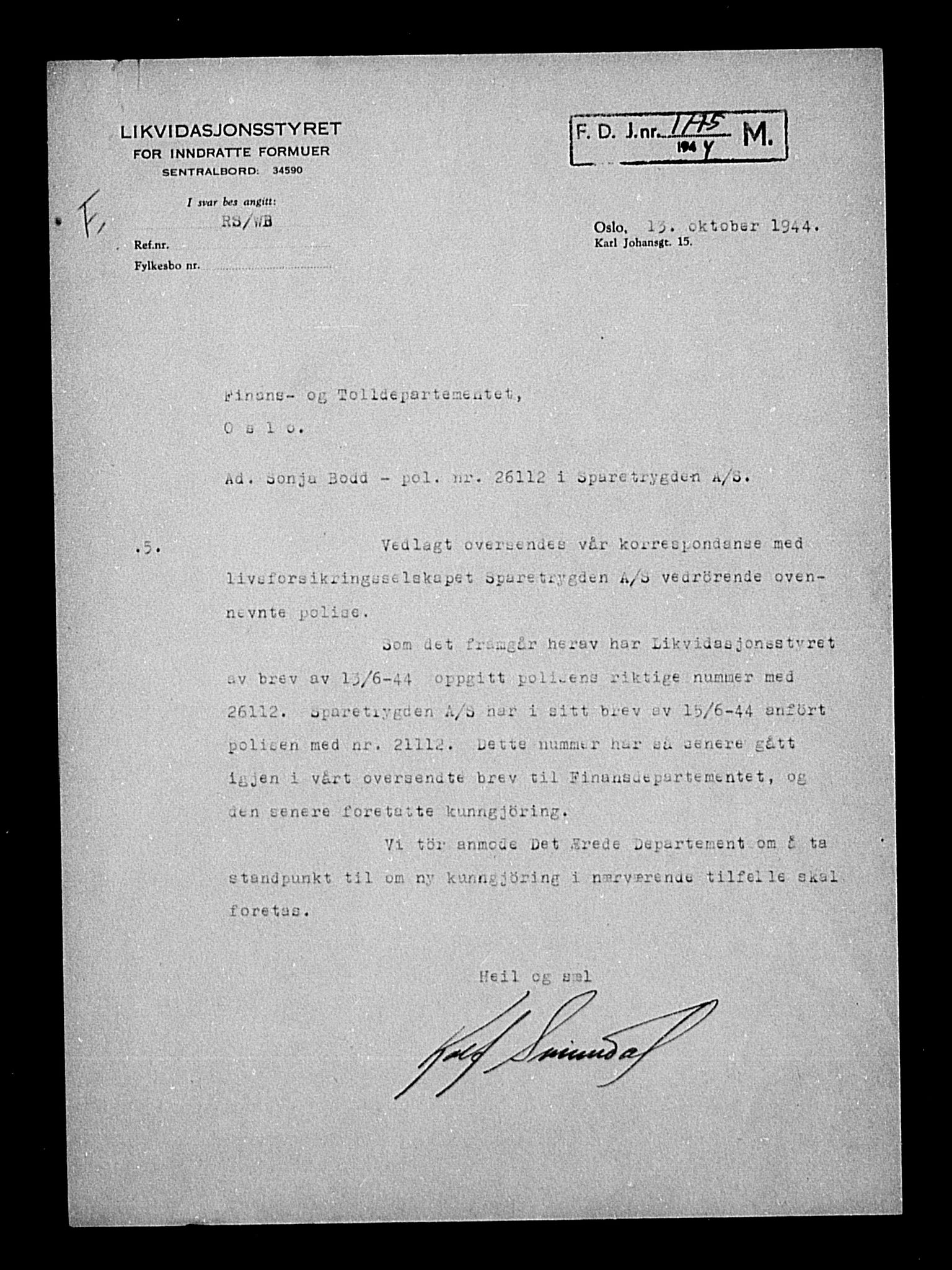 Justisdepartementet, Tilbakeføringskontoret for inndratte formuer, AV/RA-S-1564/H/Hc/Hca/L0893: --, 1945-1947, p. 28