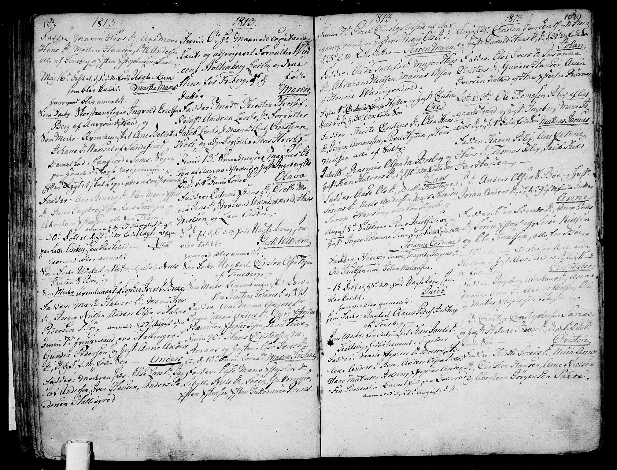 Sem kirkebøker, AV/SAKO-A-5/F/Fb/L0003: Parish register (official) no. II 3, 1792-1814, p. 100-101