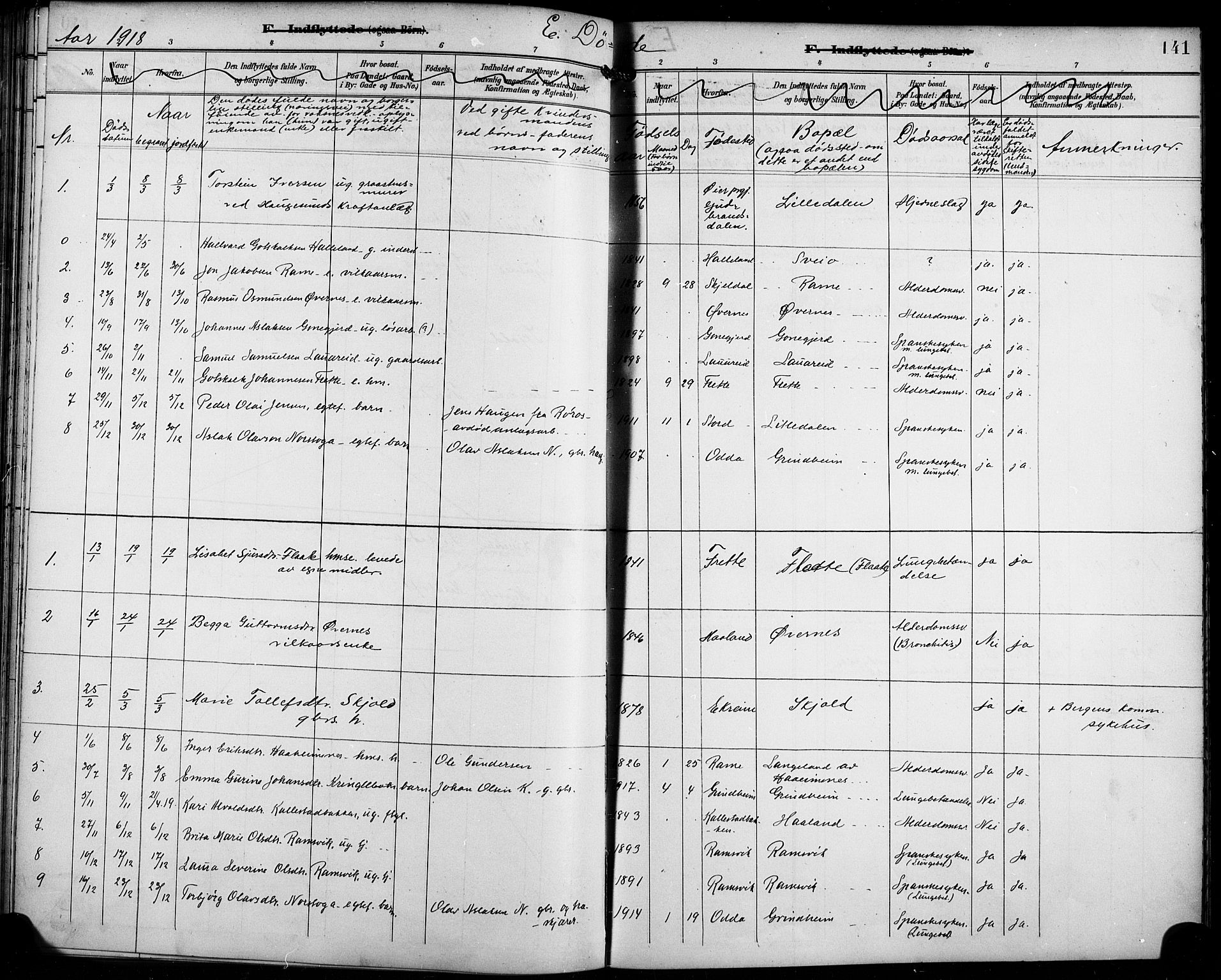 Etne sokneprestembete, AV/SAB-A-75001/H/Hab: Parish register (copy) no. C 5, 1896-1920, p. 141