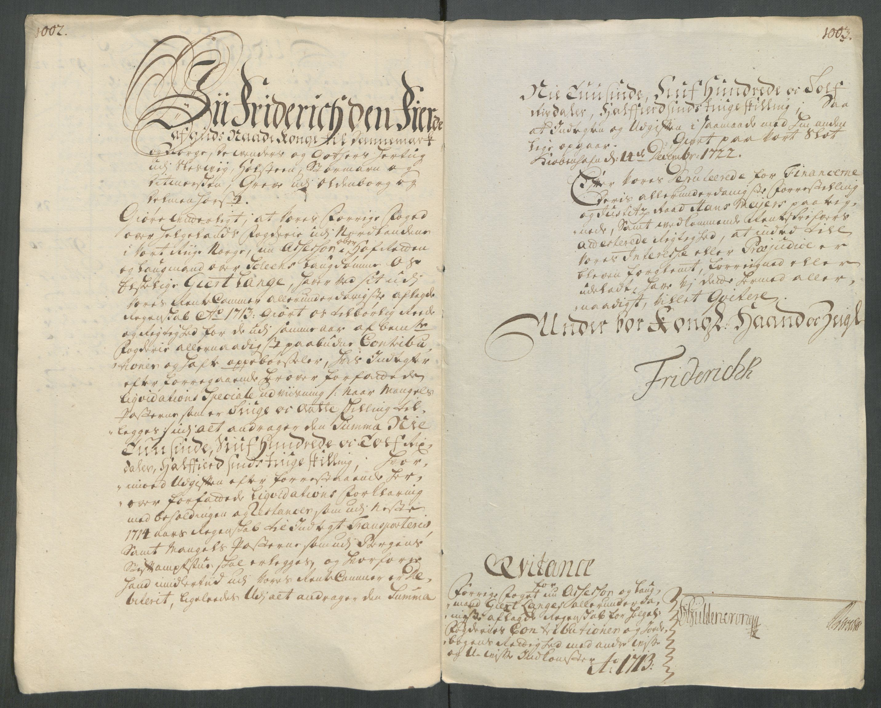 Rentekammeret inntil 1814, Reviderte regnskaper, Fogderegnskap, AV/RA-EA-4092/R65/L4512: Fogderegnskap Helgeland, 1712-1713, p. 303