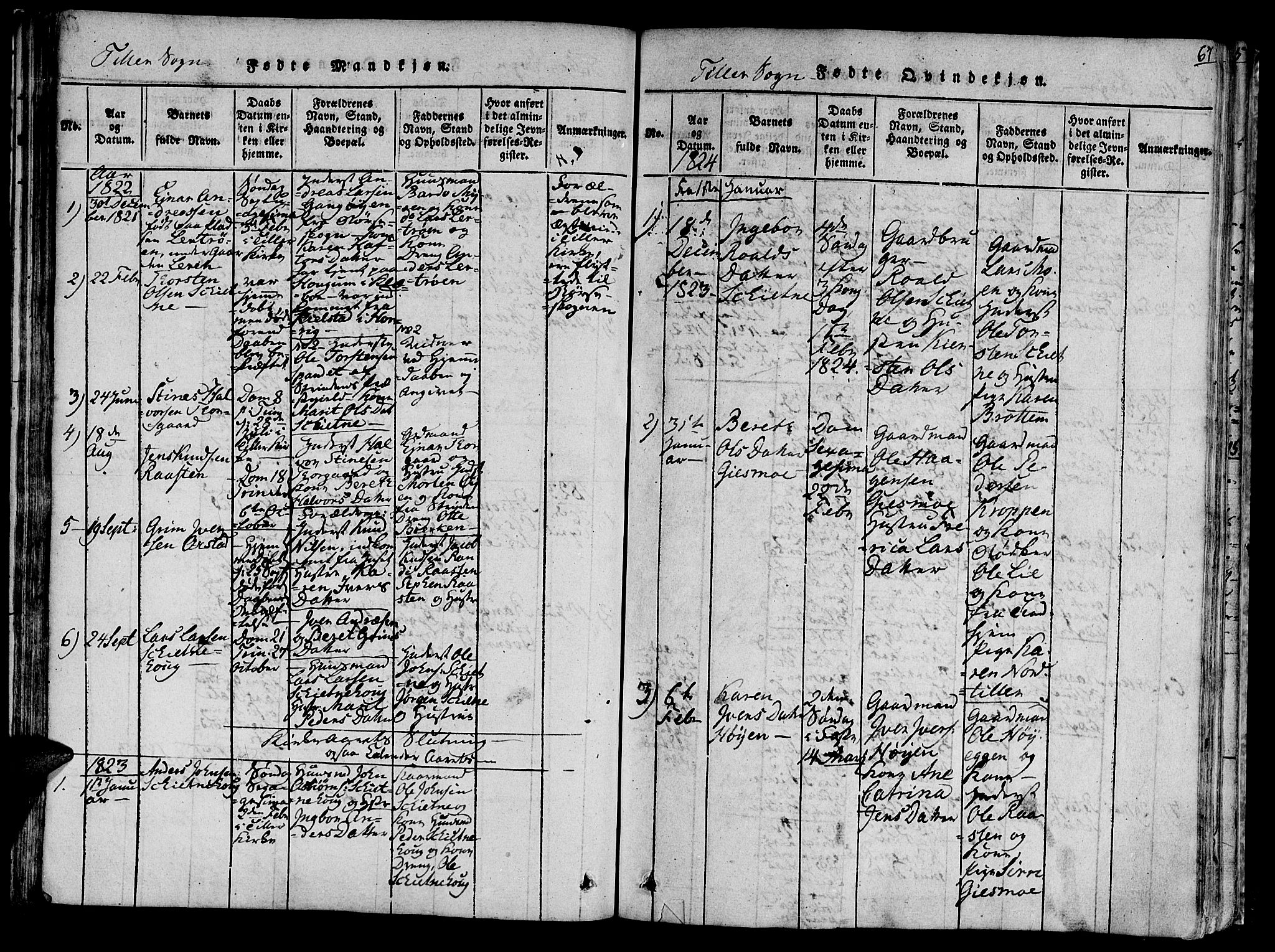 Ministerialprotokoller, klokkerbøker og fødselsregistre - Sør-Trøndelag, SAT/A-1456/618/L0440: Parish register (official) no. 618A04 /2, 1816-1843, p. 67