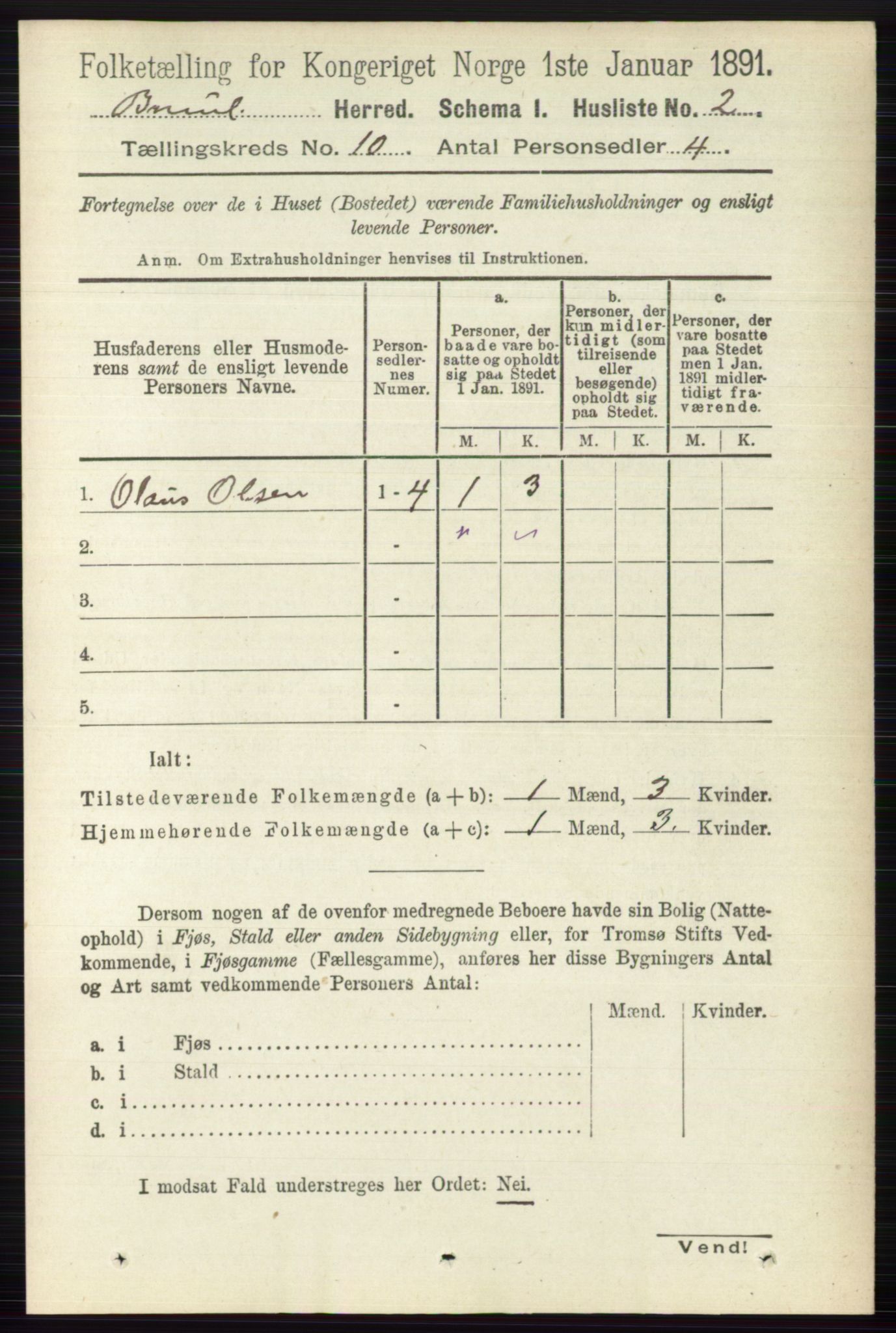 RA, 1891 census for 0726 Brunlanes, 1891, p. 4672
