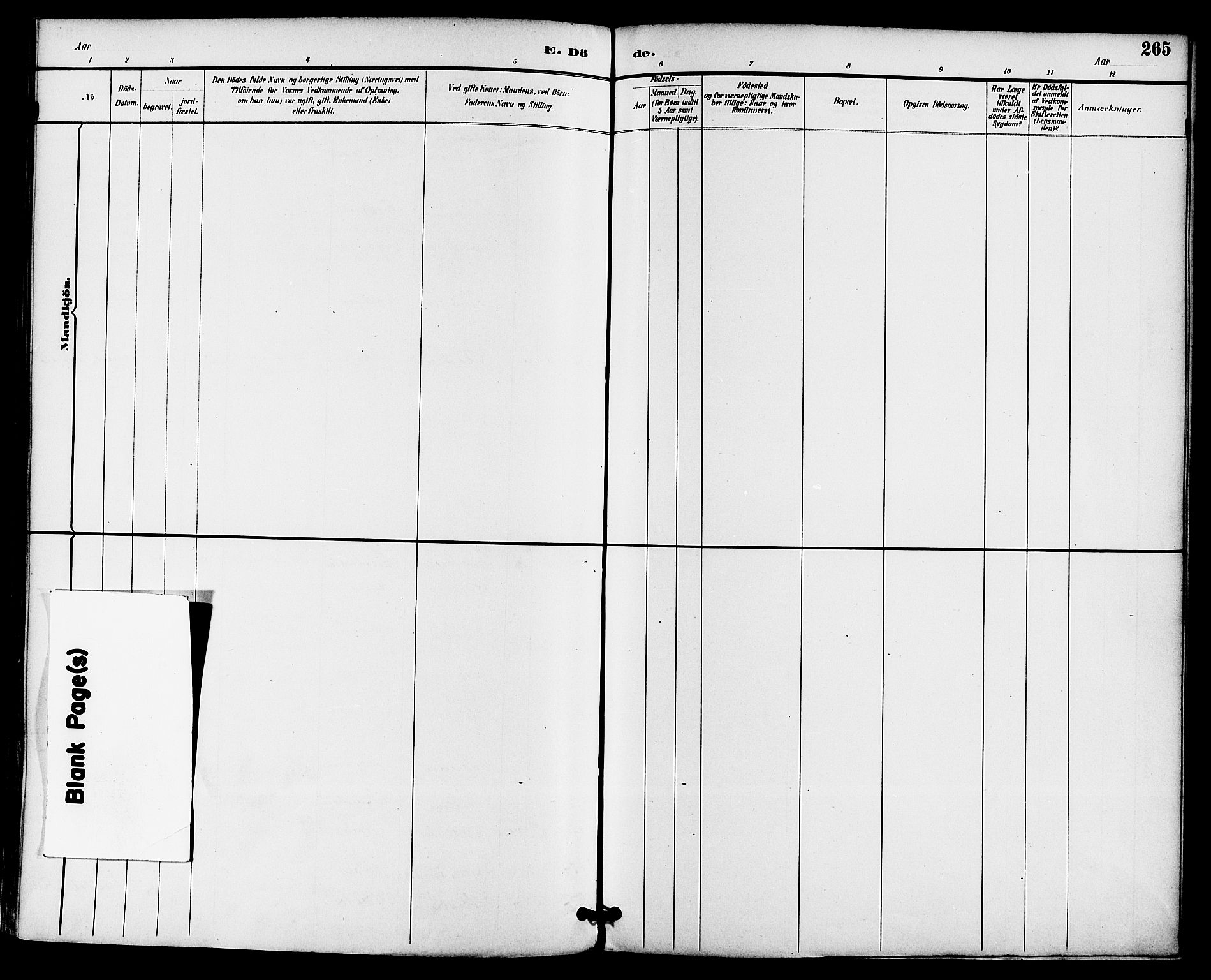 Gjerpen kirkebøker, AV/SAKO-A-265/F/Fa/L0010: Parish register (official) no. I 10, 1886-1895, p. 265