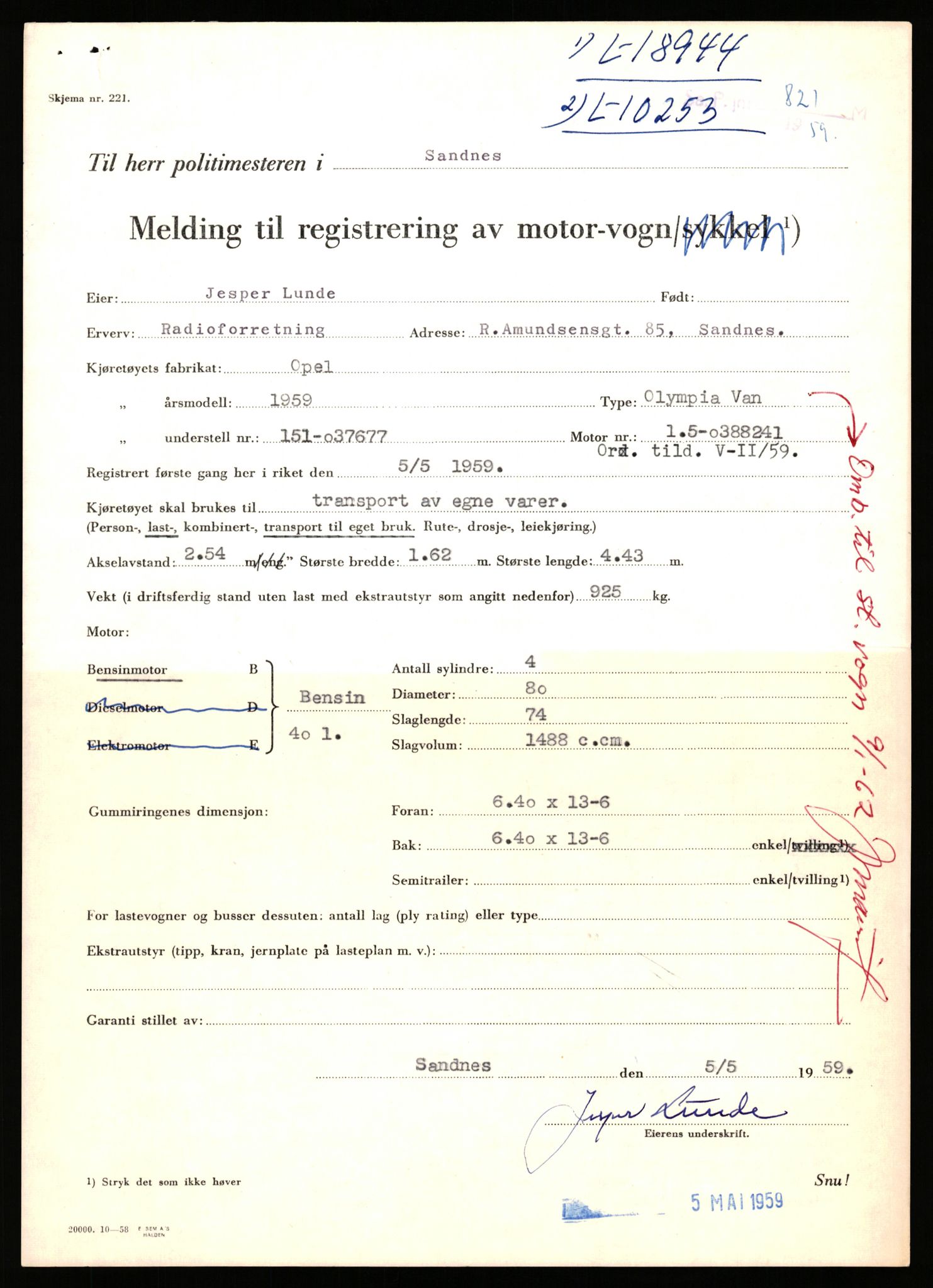 Stavanger trafikkstasjon, AV/SAST-A-101942/0/F/L0018: L-10000 - L-10499, 1930-1971, p. 939