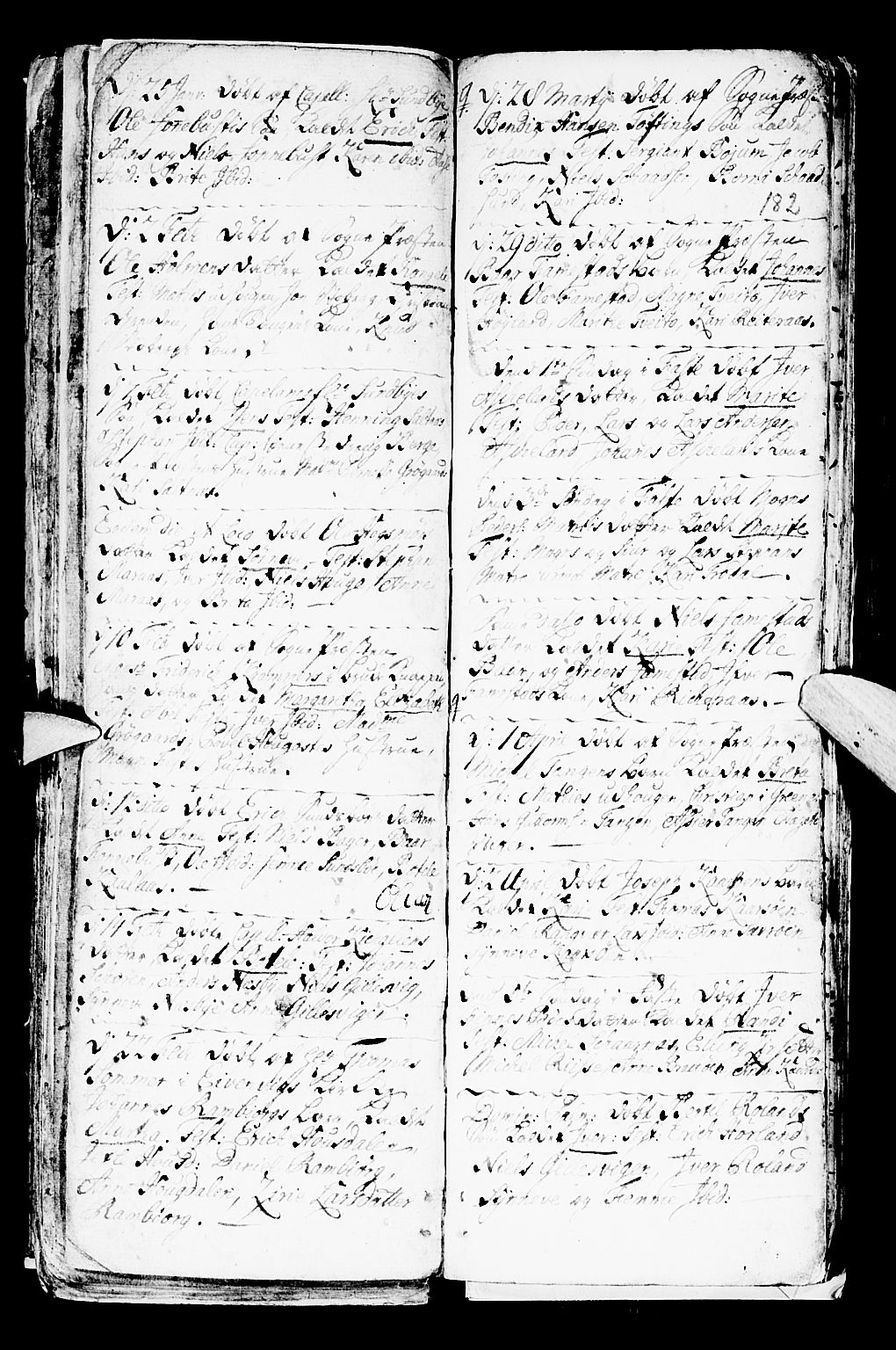 Lindås Sokneprestembete, SAB/A-76701/H/Haa: Parish register (official) no. A 1, 1699-1746, p. 182