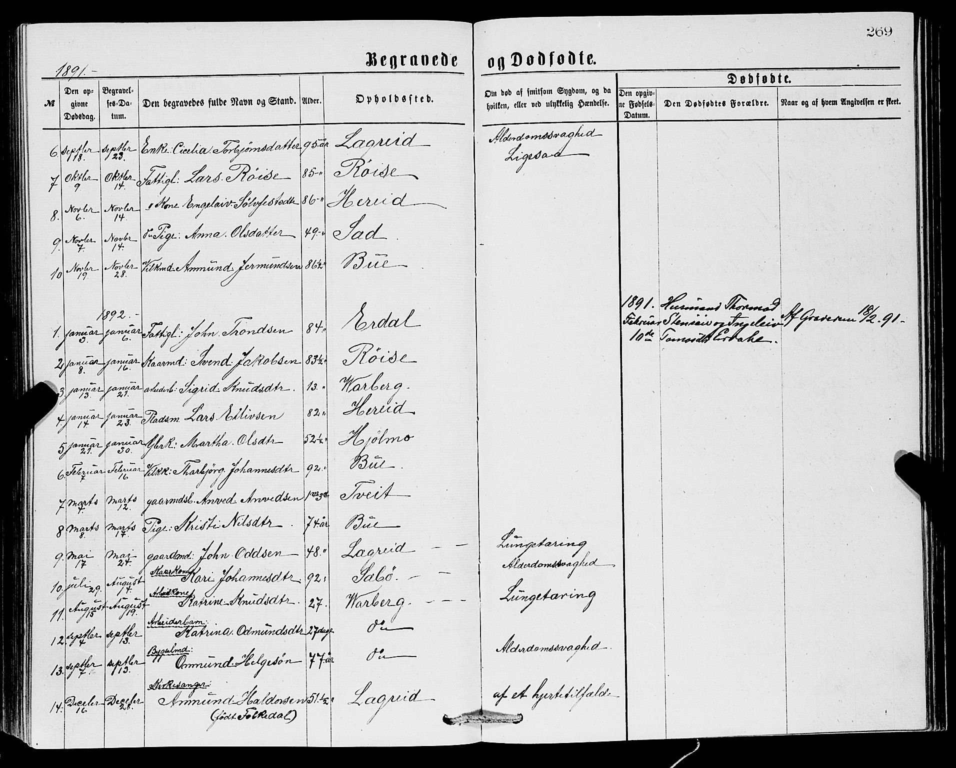 Ullensvang sokneprestembete, SAB/A-78701/H/Hab: Parish register (copy) no. C 2, 1871-1899, p. 269