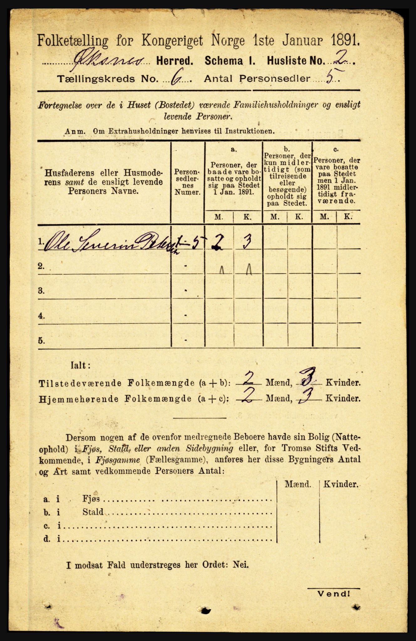 RA, 1891 census for 1868 Øksnes, 1891, p. 2507