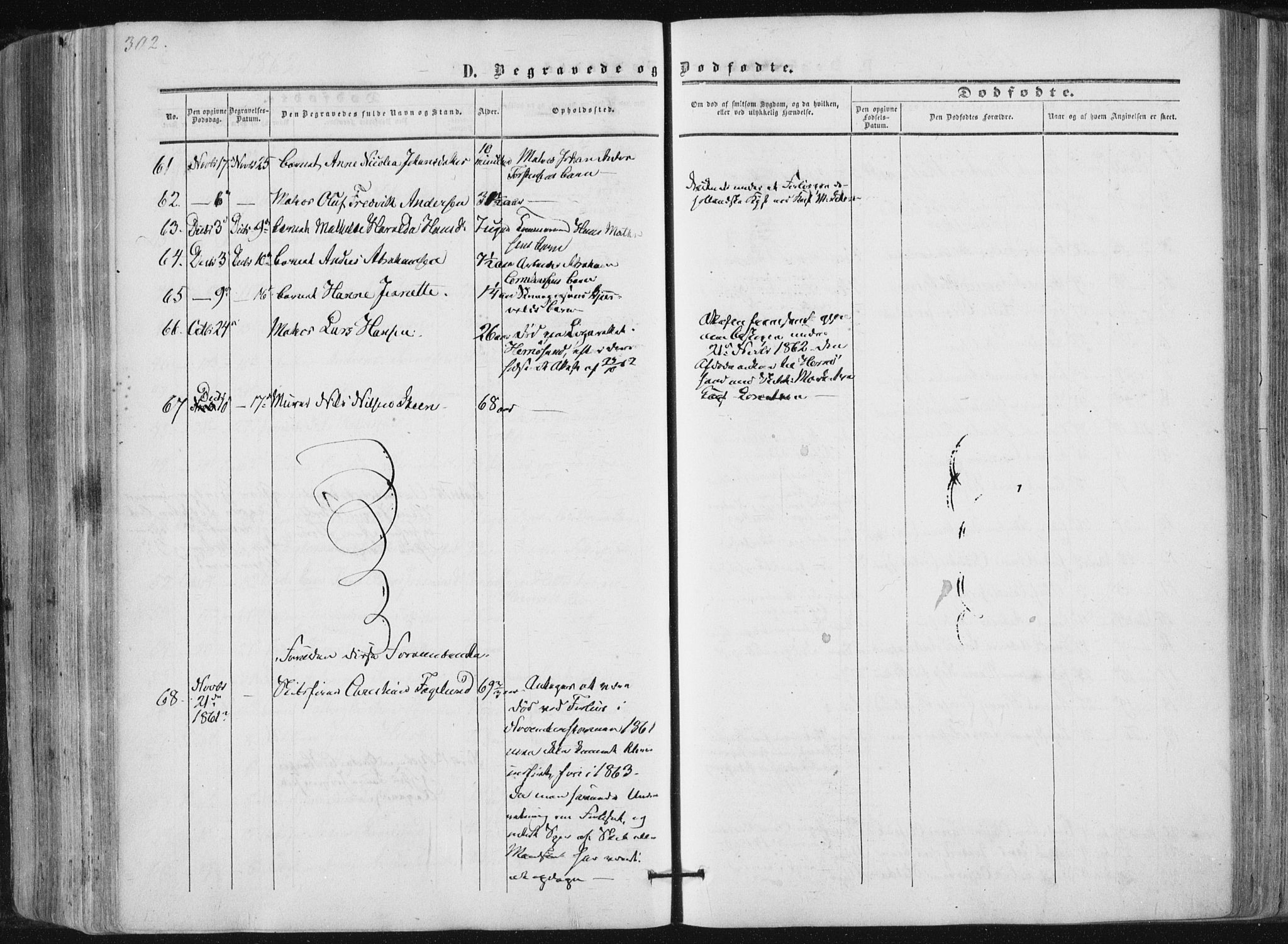 Tønsberg kirkebøker, AV/SAKO-A-330/F/Fa/L0008: Parish register (official) no. I 8, 1855-1864, p. 302