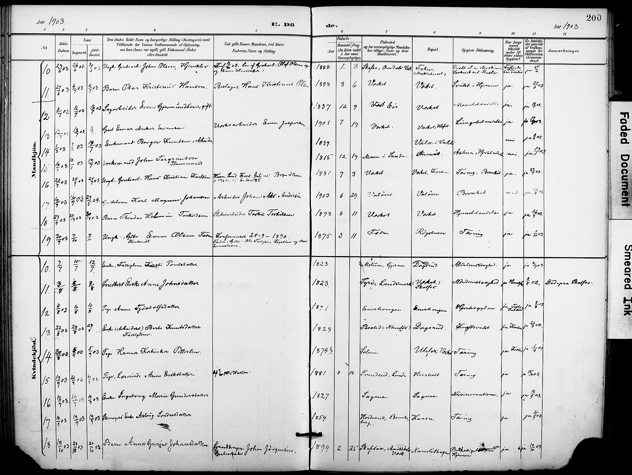 Holla kirkebøker, AV/SAKO-A-272/F/Fa/L0010: Parish register (official) no. 10, 1897-1907, p. 200