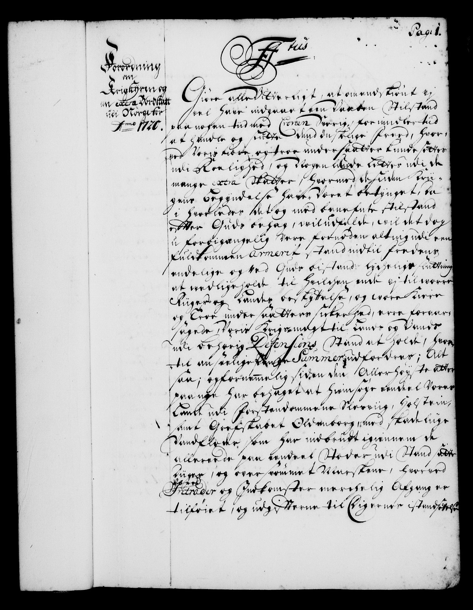 Rentekammeret, Kammerkanselliet, RA/EA-3111/G/Gg/Gga/L0001: Norsk ekspedisjonsprotokoll med register (merket RK 53.1), 1720-1723, p. 1