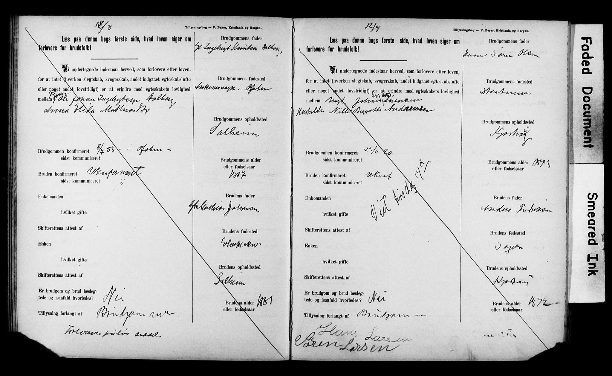 Balsfjord sokneprestembete, AV/SATØ-S-1303/H/Hd/L0031: Banns register no. 31, 1897-1906