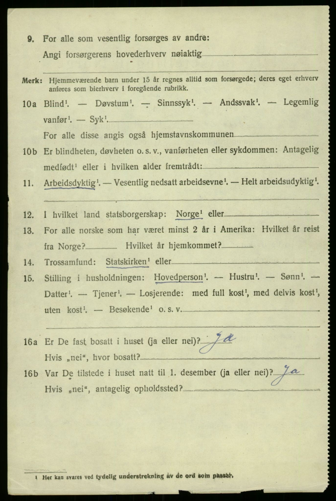 SAB, 1920 census for Bruvik, 1920, p. 5445