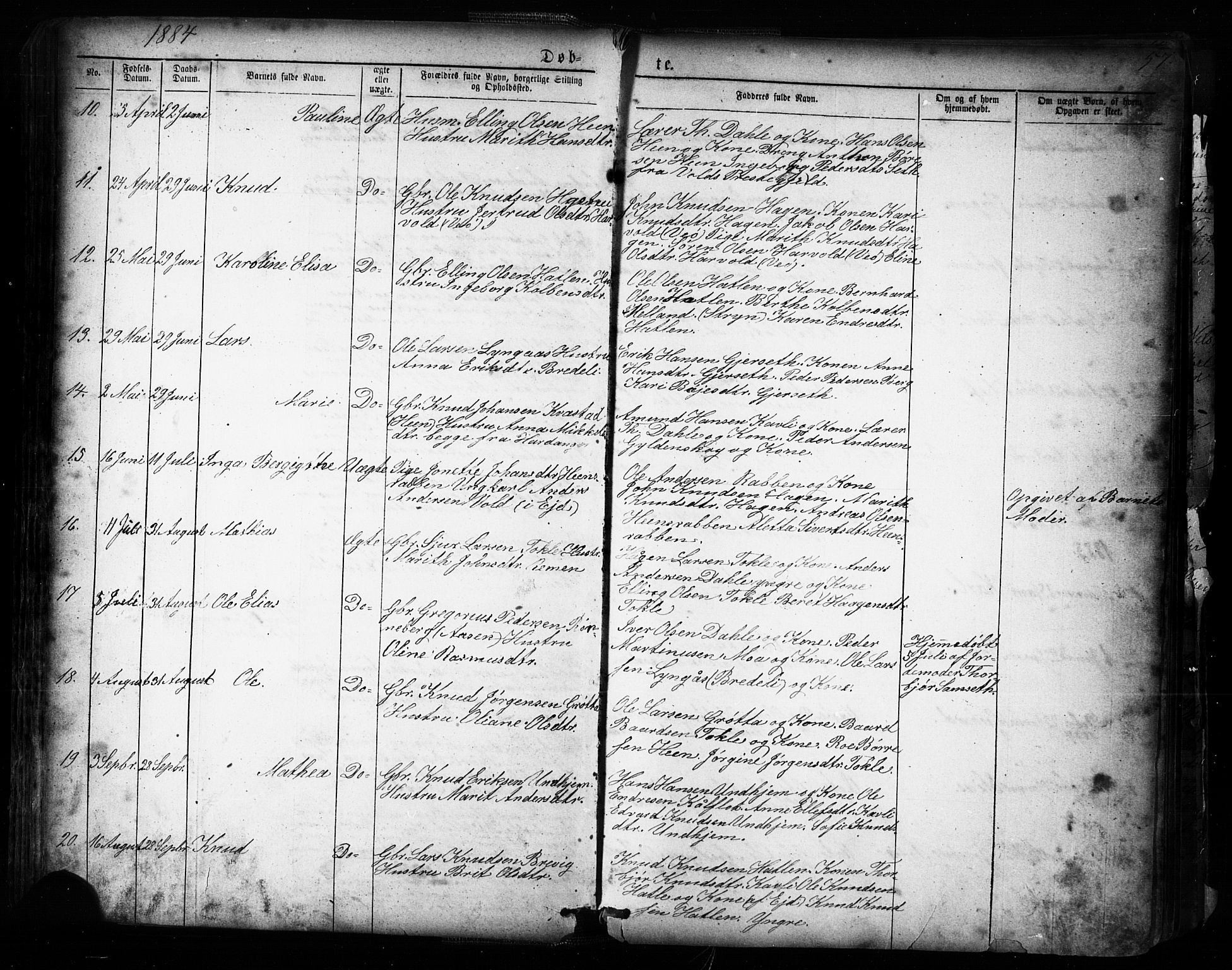 Ministerialprotokoller, klokkerbøker og fødselsregistre - Møre og Romsdal, AV/SAT-A-1454/545/L0588: Parish register (copy) no. 545C02, 1867-1902, p. 57