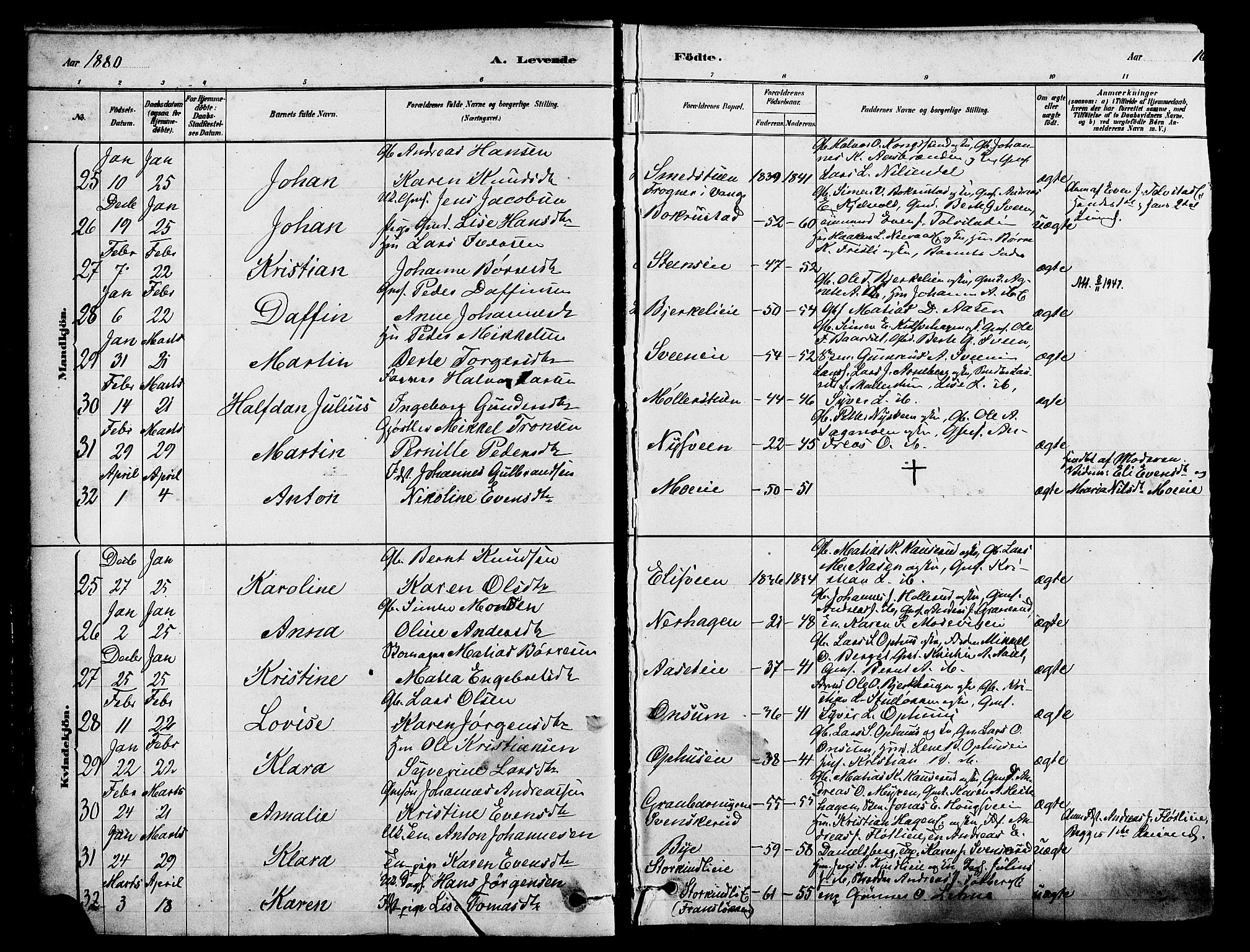 Ringsaker prestekontor, SAH/PREST-014/K/Ka/L0012: Parish register (official) no. 12, 1879-1890, p. 16