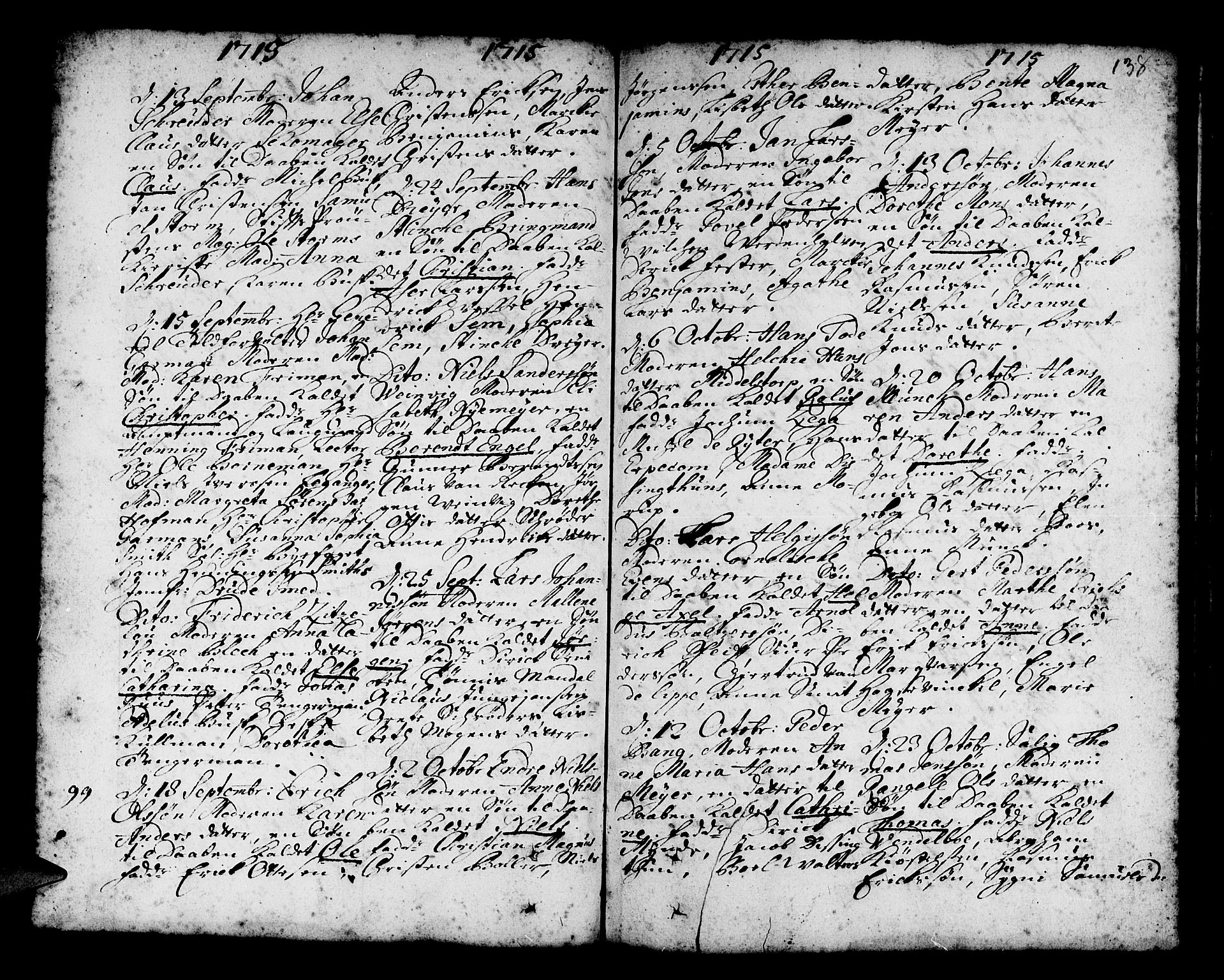 Nykirken Sokneprestembete, AV/SAB-A-77101/H/Haa/L0002: Parish register (official) no. A 2, 1700-1723, p. 138