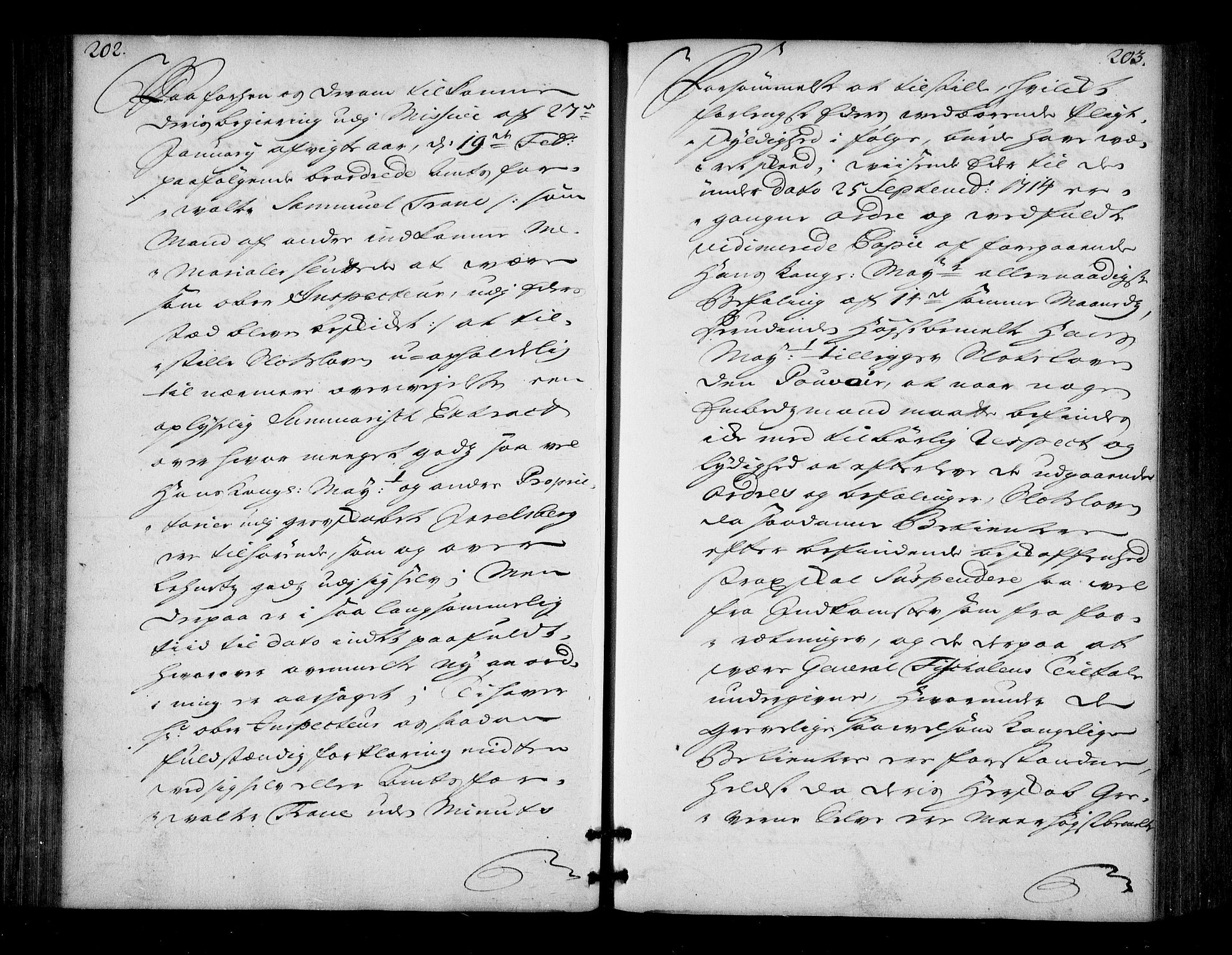 Stattholderembetet 1572-1771, AV/RA-EA-2870/Bd/L0013: Ordreprotokoll, 1720-1722, p. 202-203