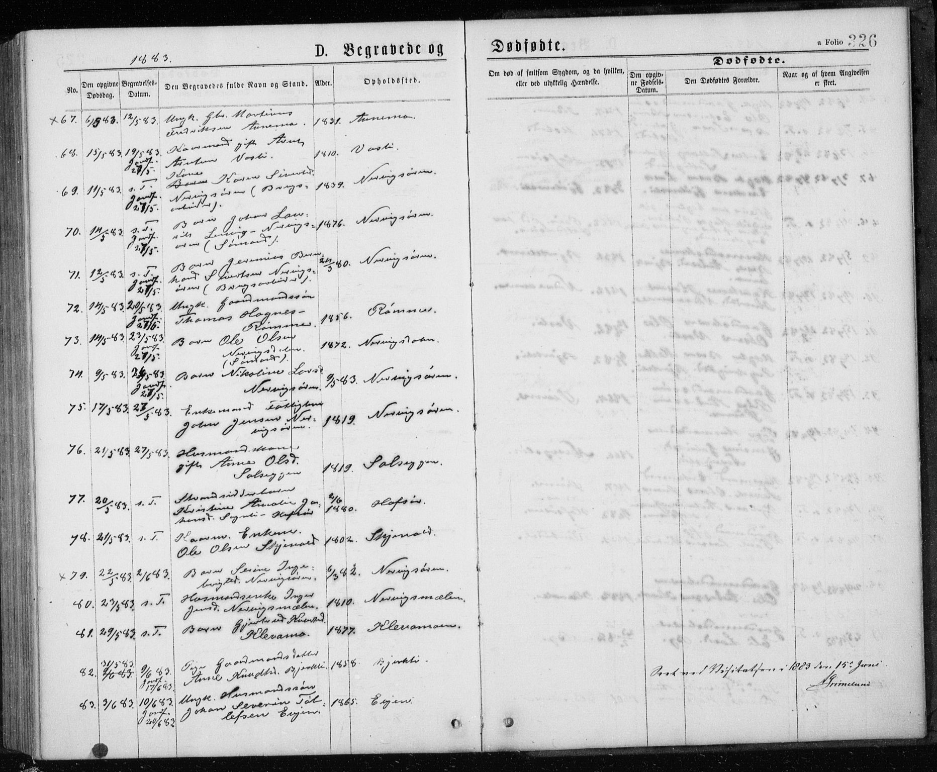 Ministerialprotokoller, klokkerbøker og fødselsregistre - Sør-Trøndelag, AV/SAT-A-1456/668/L0817: Parish register (copy) no. 668C06, 1873-1884, p. 326