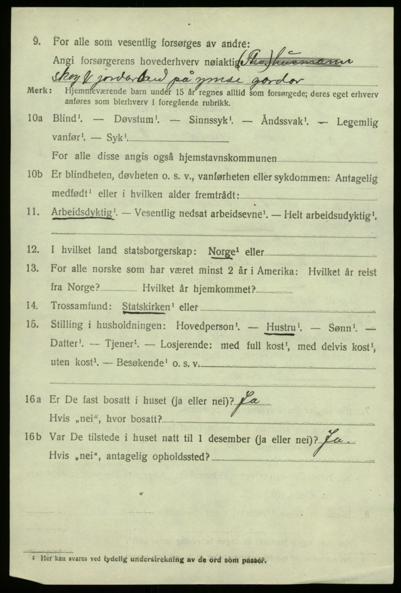 SAB, 1920 census for Sogndal, 1920, p. 8116