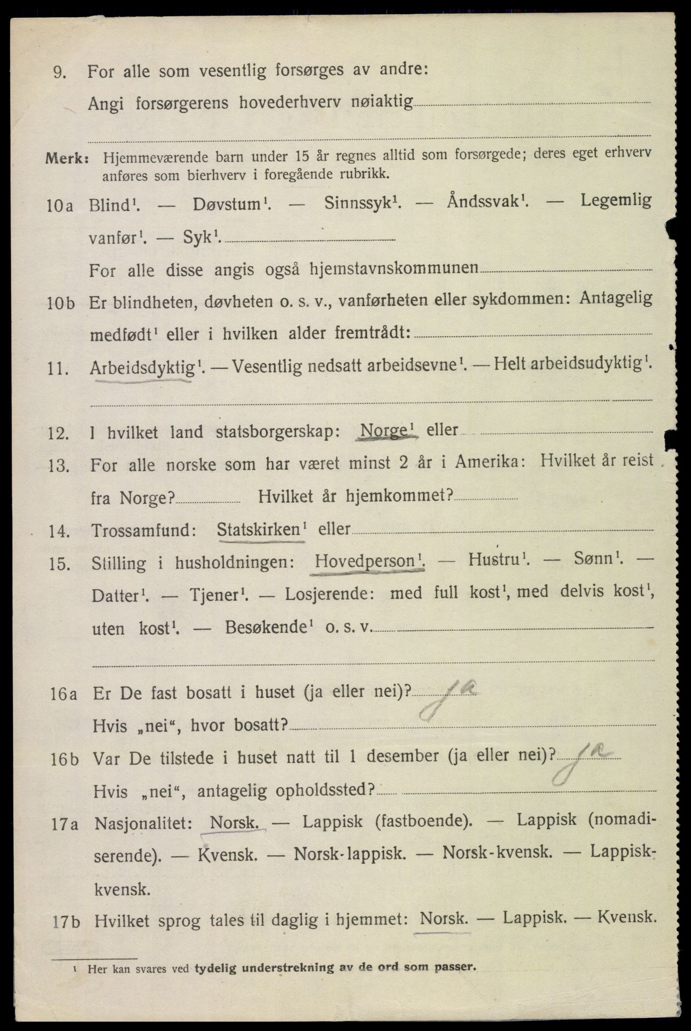 SAT, 1920 census for Hadsel, 1920, p. 11867