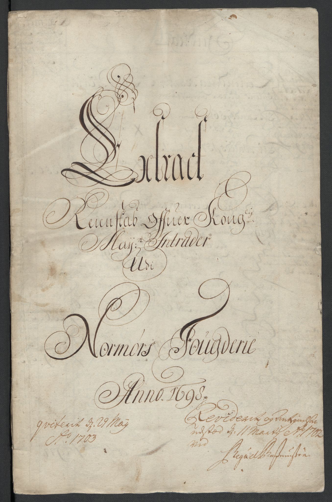 Rentekammeret inntil 1814, Reviderte regnskaper, Fogderegnskap, RA/EA-4092/R56/L3737: Fogderegnskap Nordmøre, 1697-1698, p. 189