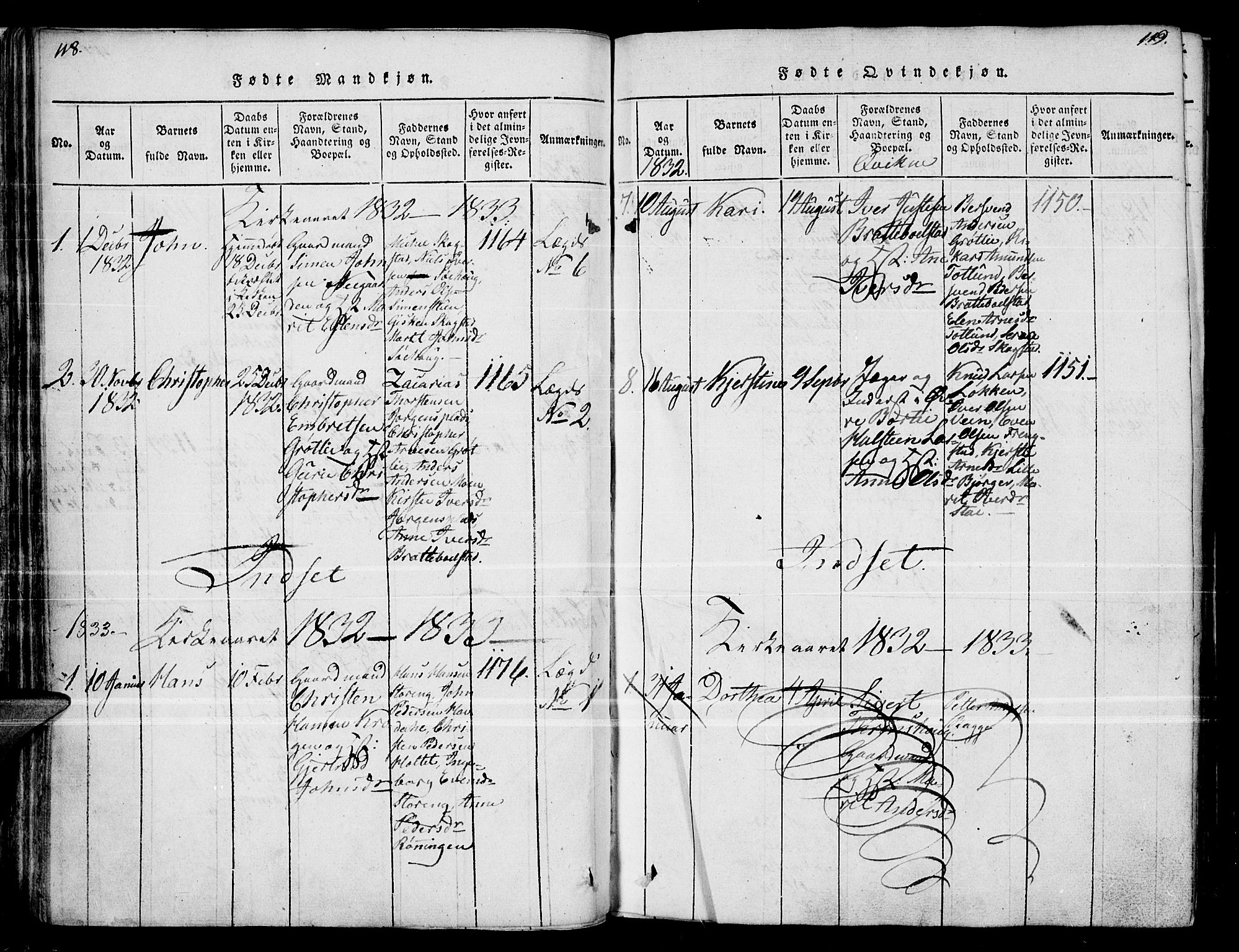 Kvikne prestekontor, AV/SAH-PREST-064/H/Ha/Haa/L0004: Parish register (official) no. 4, 1815-1840, p. 118-119