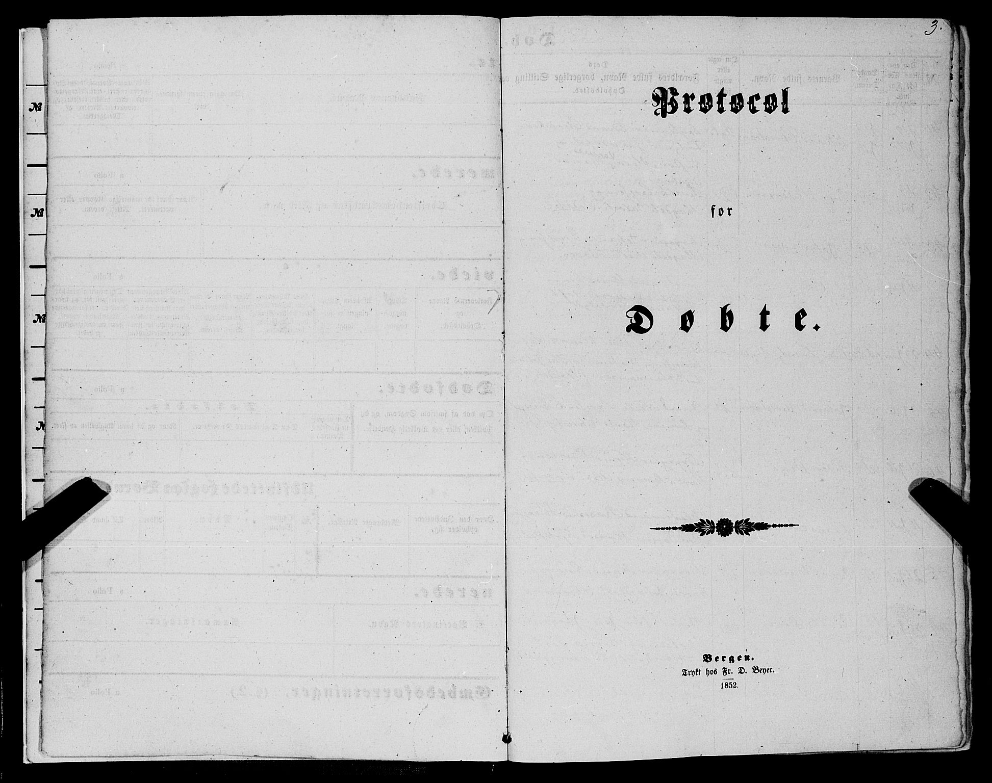Askøy Sokneprestembete, SAB/A-74101/H/Ha/Haa/Haaa/L0008: Parish register (official) no. A 8, 1852-1862, p. 3