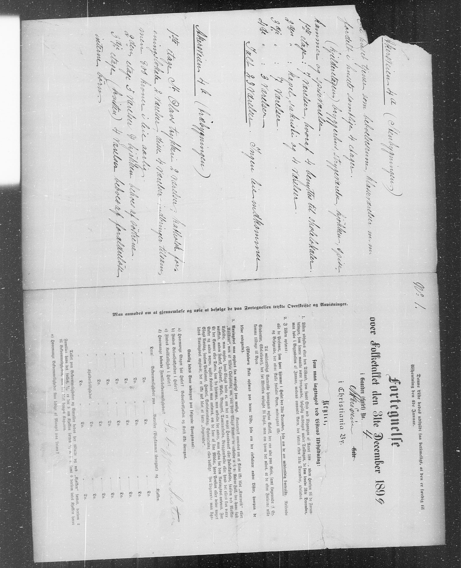 OBA, Municipal Census 1899 for Kristiania, 1899, p. 223