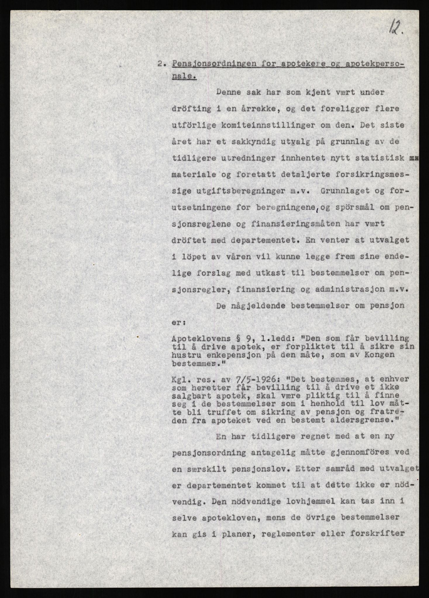 Justisdepartementet, Lovavdelingen, AV/RA-S-3212/D/Dh/L0284/0001: Lover / Uttalelser om lovutkast: Jnr. 455 - 1757. 3 mapper, 1950, p. 22