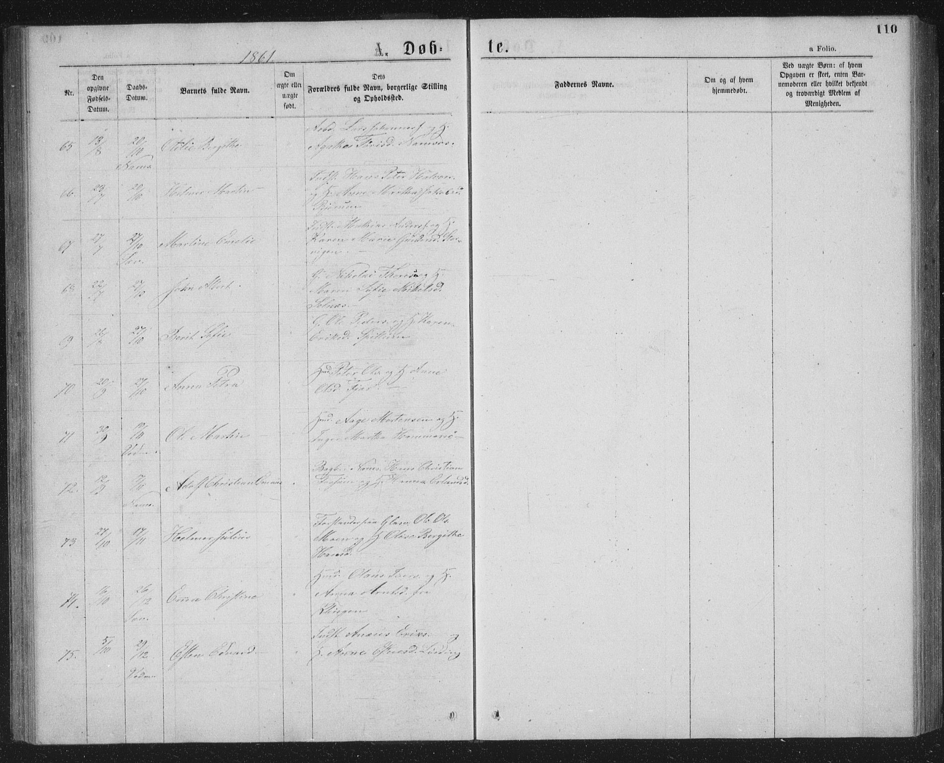 Ministerialprotokoller, klokkerbøker og fødselsregistre - Nord-Trøndelag, SAT/A-1458/768/L0566: Parish register (official) no. 768A01, 1836-1865, p. 110