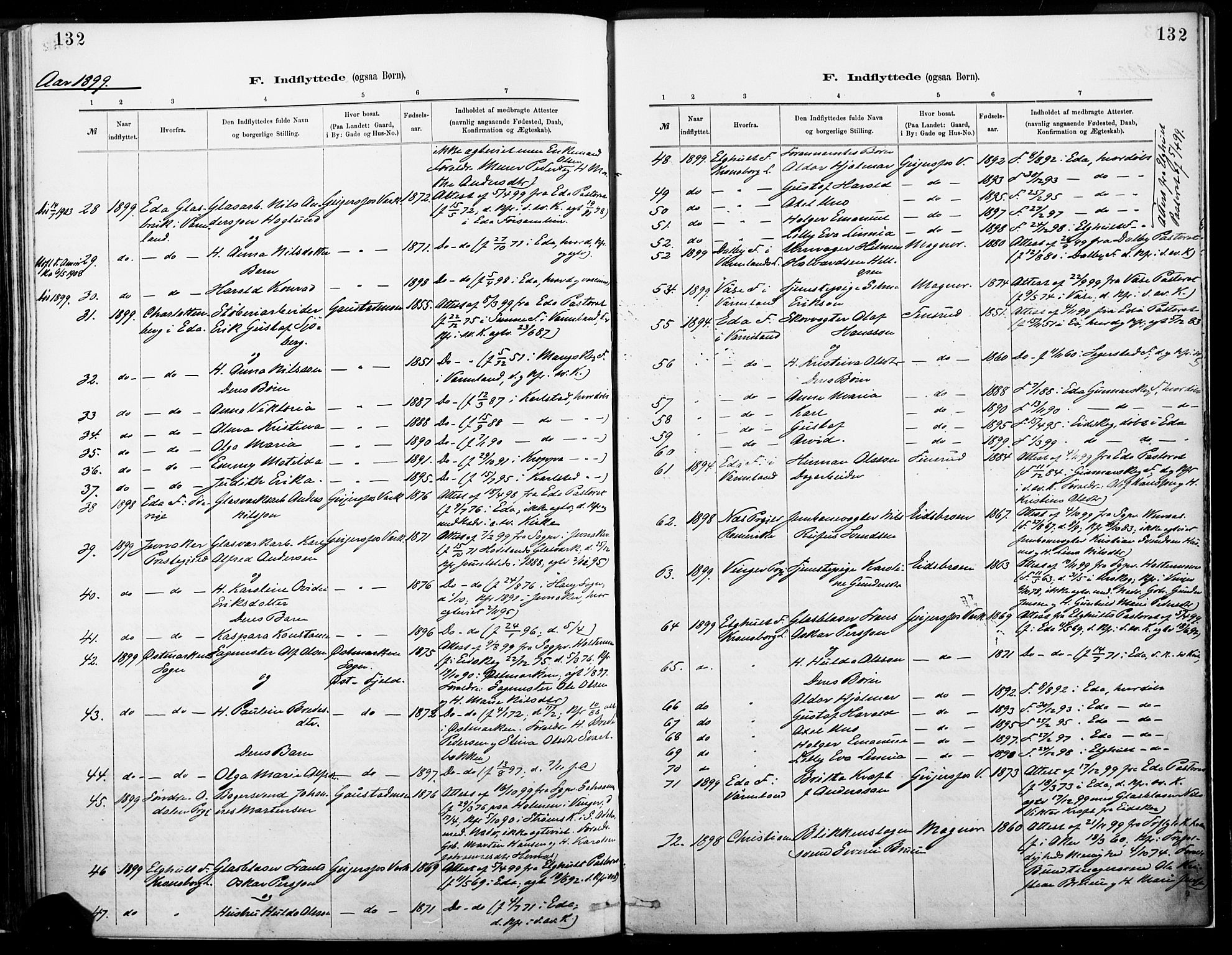 Eidskog prestekontor, SAH/PREST-026/H/Ha/Haa/L0004: Parish register (official) no. 4, 1884-1897, p. 132