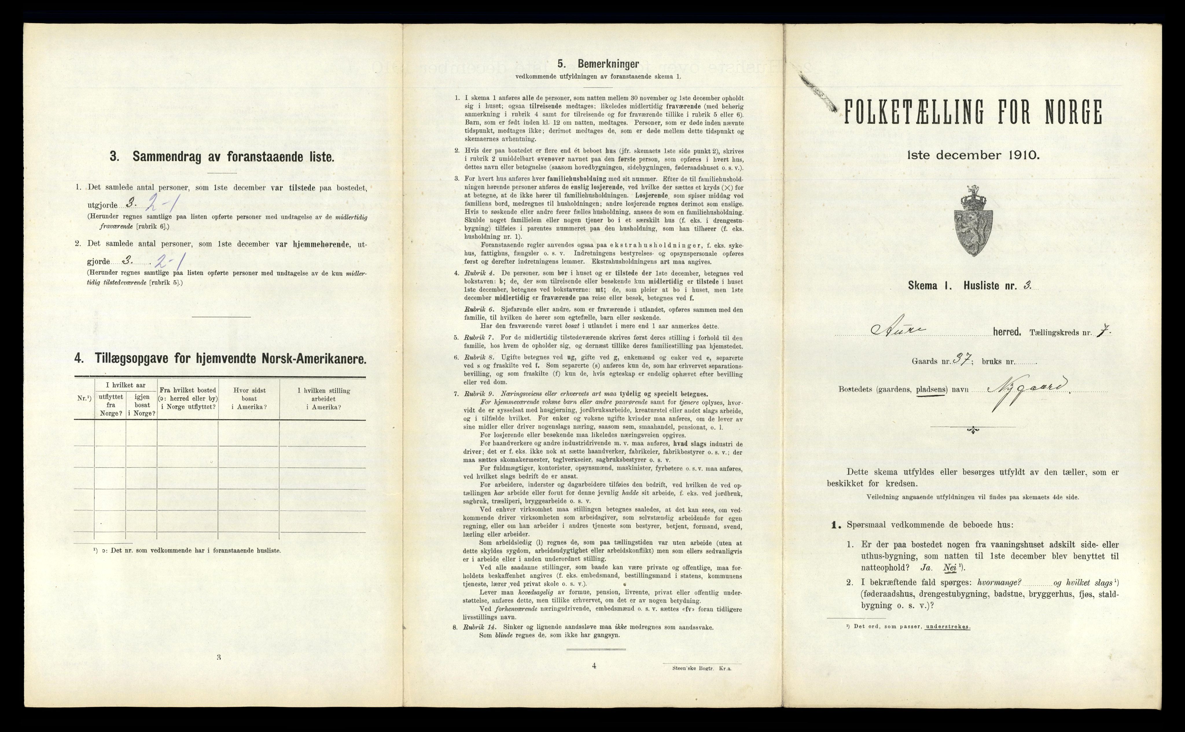 RA, 1910 census for Aure, 1910, p. 788